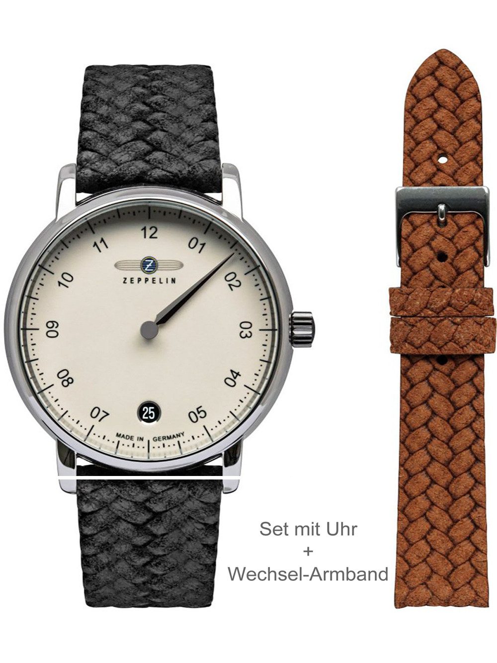 Quarzuhr Zeppelin 8643-5 Monotimer Set Damenuhr 36mm 5ATM Zeppelin 8643-5 Monotimer Set Damenuhr 36mm 5ATM