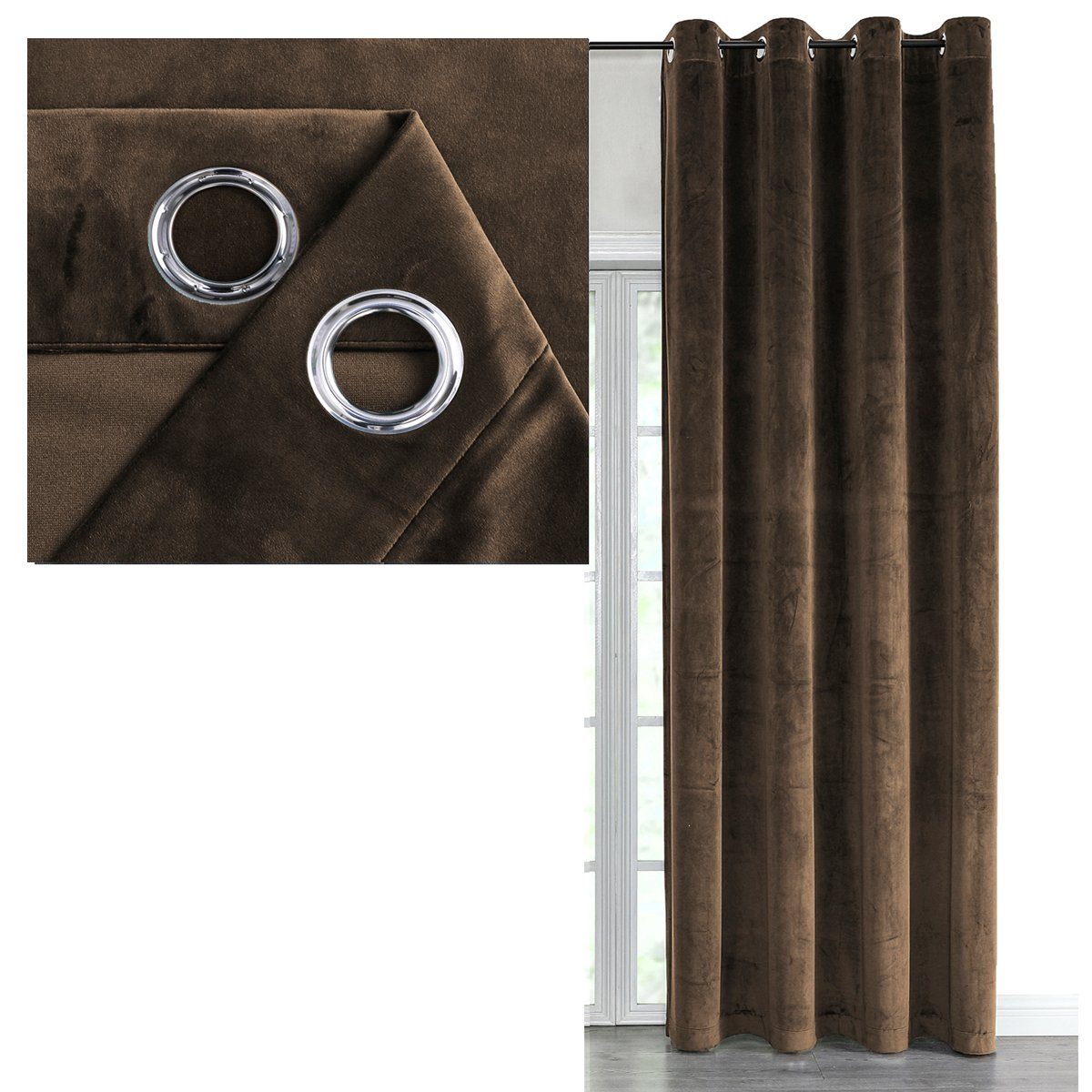 Vorhang SAMT Vorhang Ösen Verdunkelungsvorhang abdunkelnd (1 St), Ösen, abd günstig online kaufen