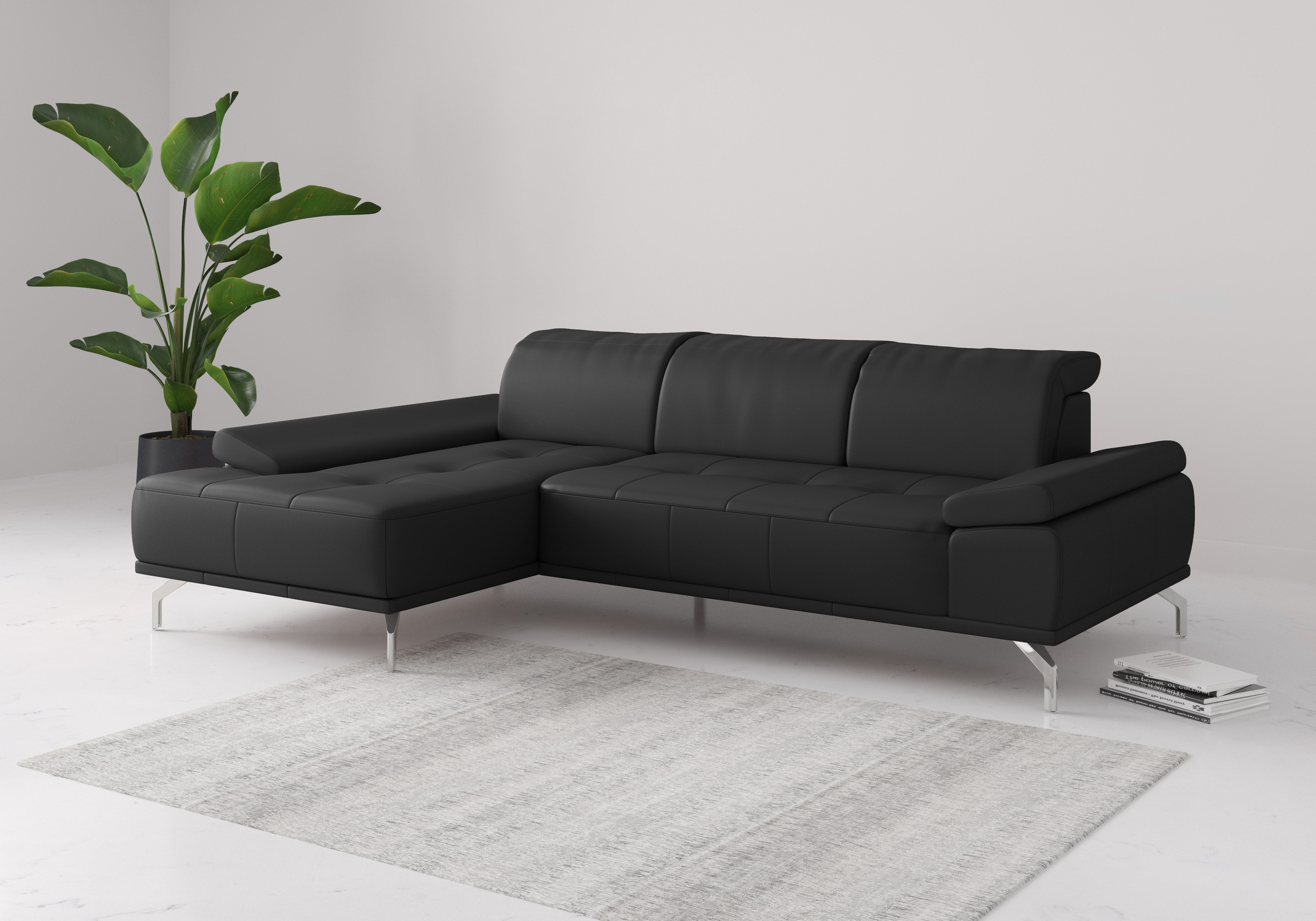 Places of Style Ecksofa Caluna, Inkl.Sitztiefenverstellung, günstig online kaufen