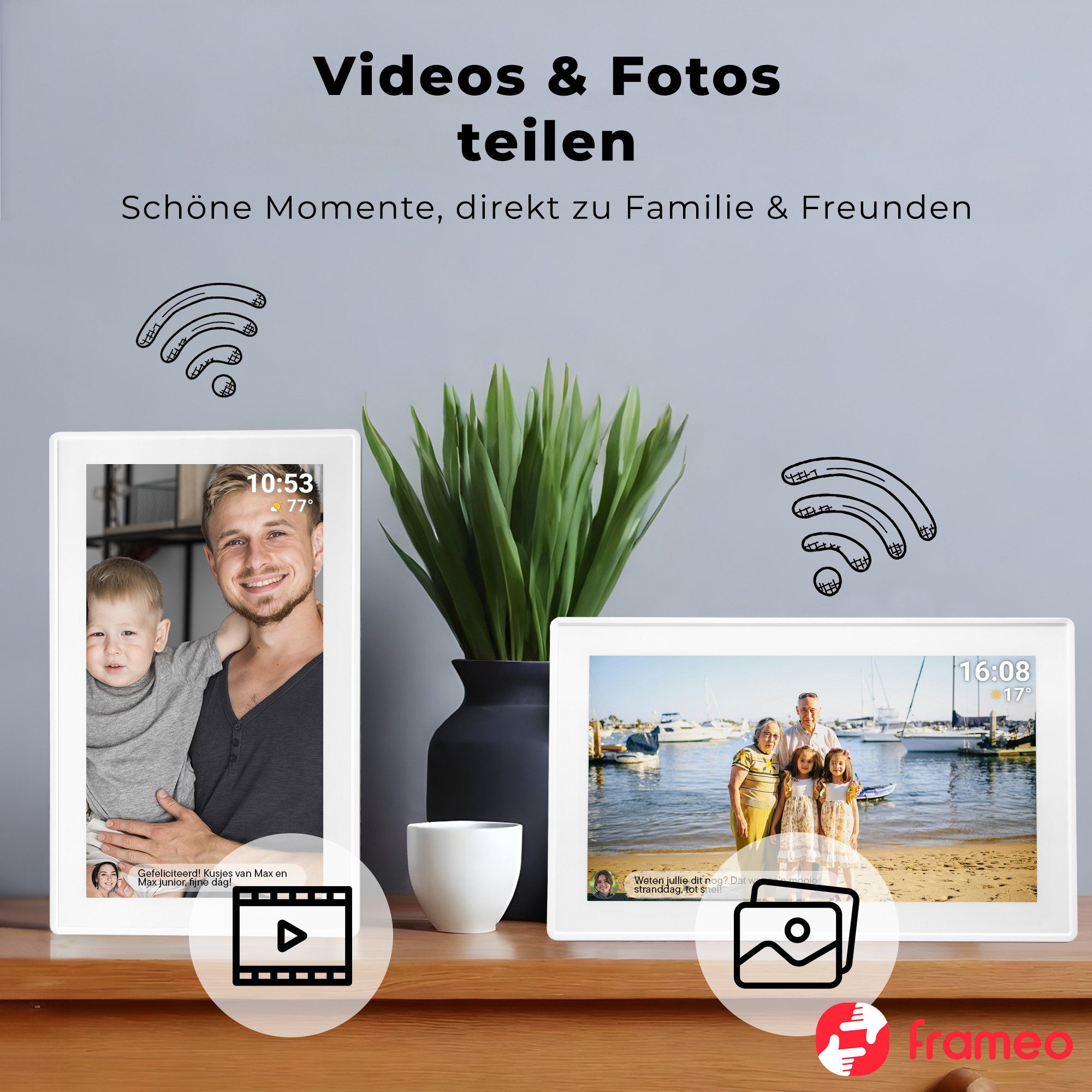 Denver PFF-1515W Digitaler Bilderrahmen (39.62 cm/15.6 ", 16 GB)