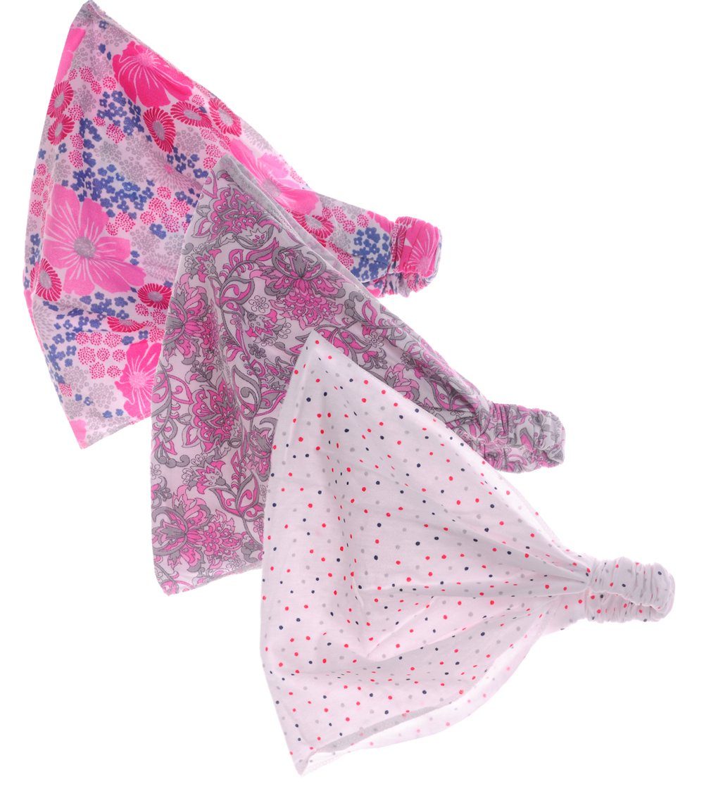 La Bortini Kopftuch Kopftücher 3er Pack Kopftuch Bandana Sommer Mütze für Baby Kinder, aus reiner Baumwolle