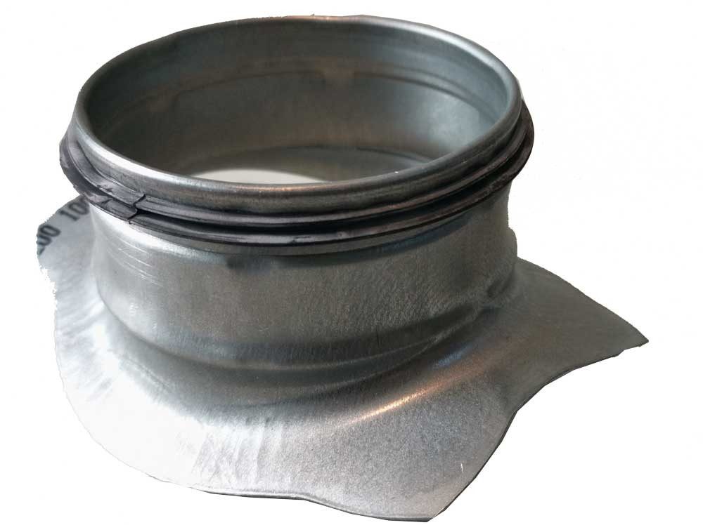 luftundklima24 Umluftmodul Sattelstück 90° aus verzinktem Stahlblech, mit Dichtung, Ø 125 auf