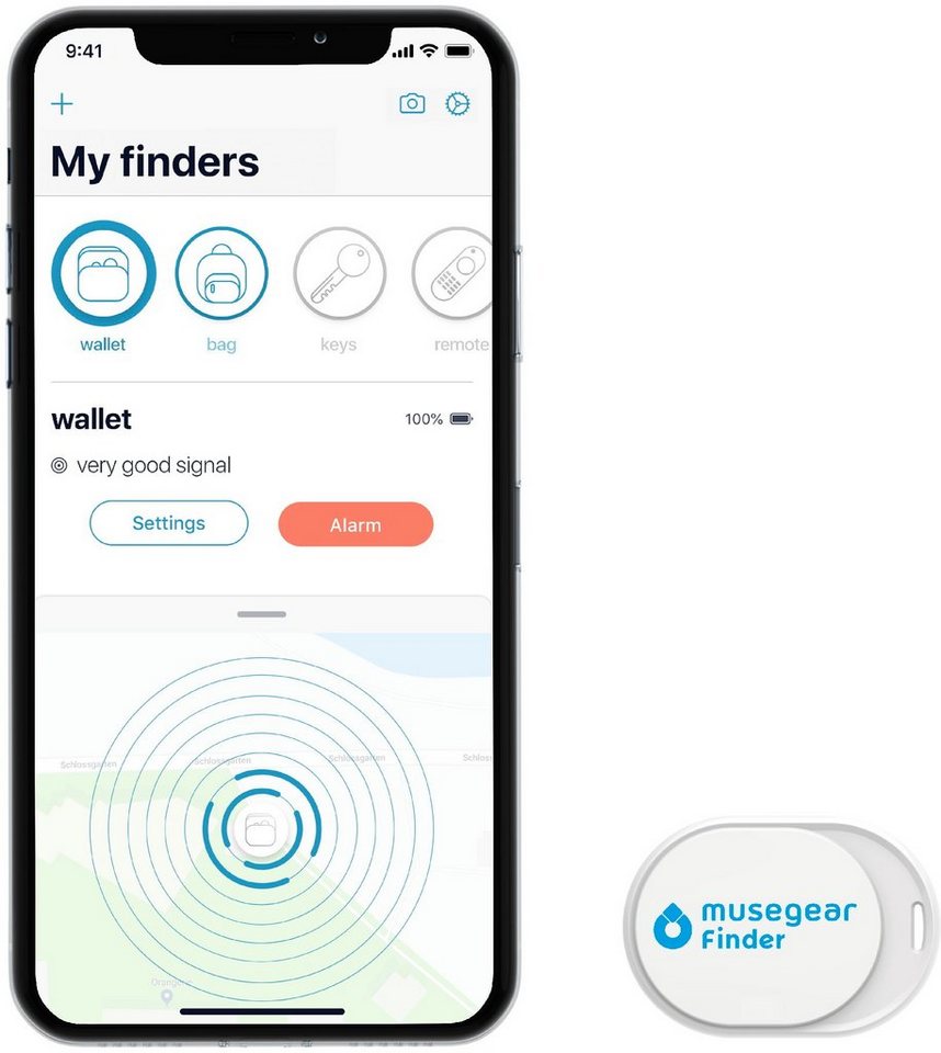 Thumbnail - musegear Bluetooth®-Sender Schlüsselfinder mit Bluetooth App aus Deutschland