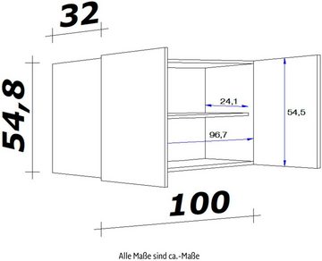 Flex-Well Hängeschrank Bergen (B x H x T) 100 x 54,8 x 32 cm