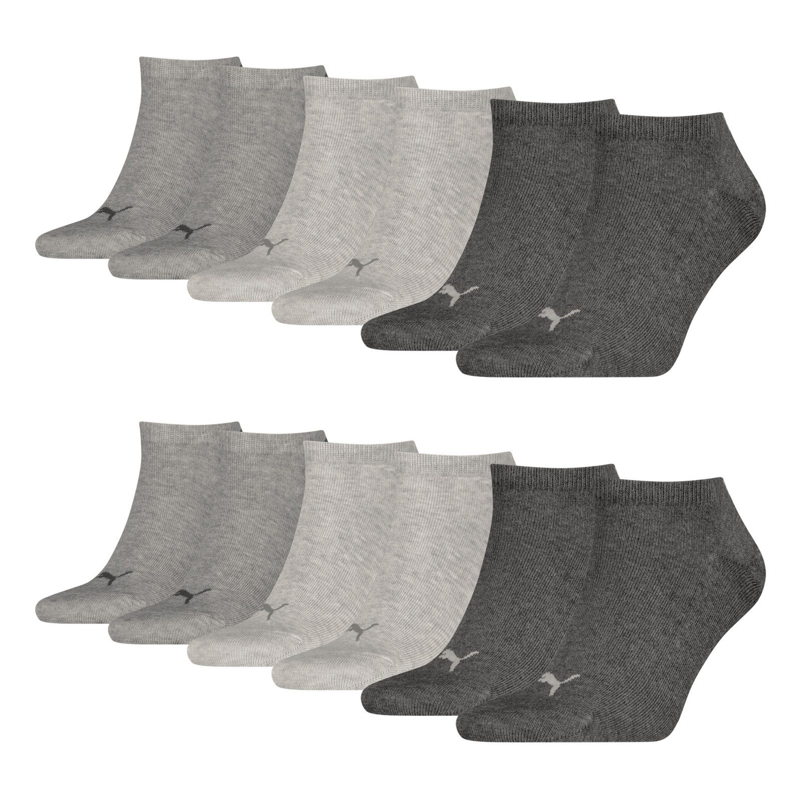 PUMA Sneakersocken Soft Cotton (6-Paar) mit Cat-Logo und PUMA-Schriftzug