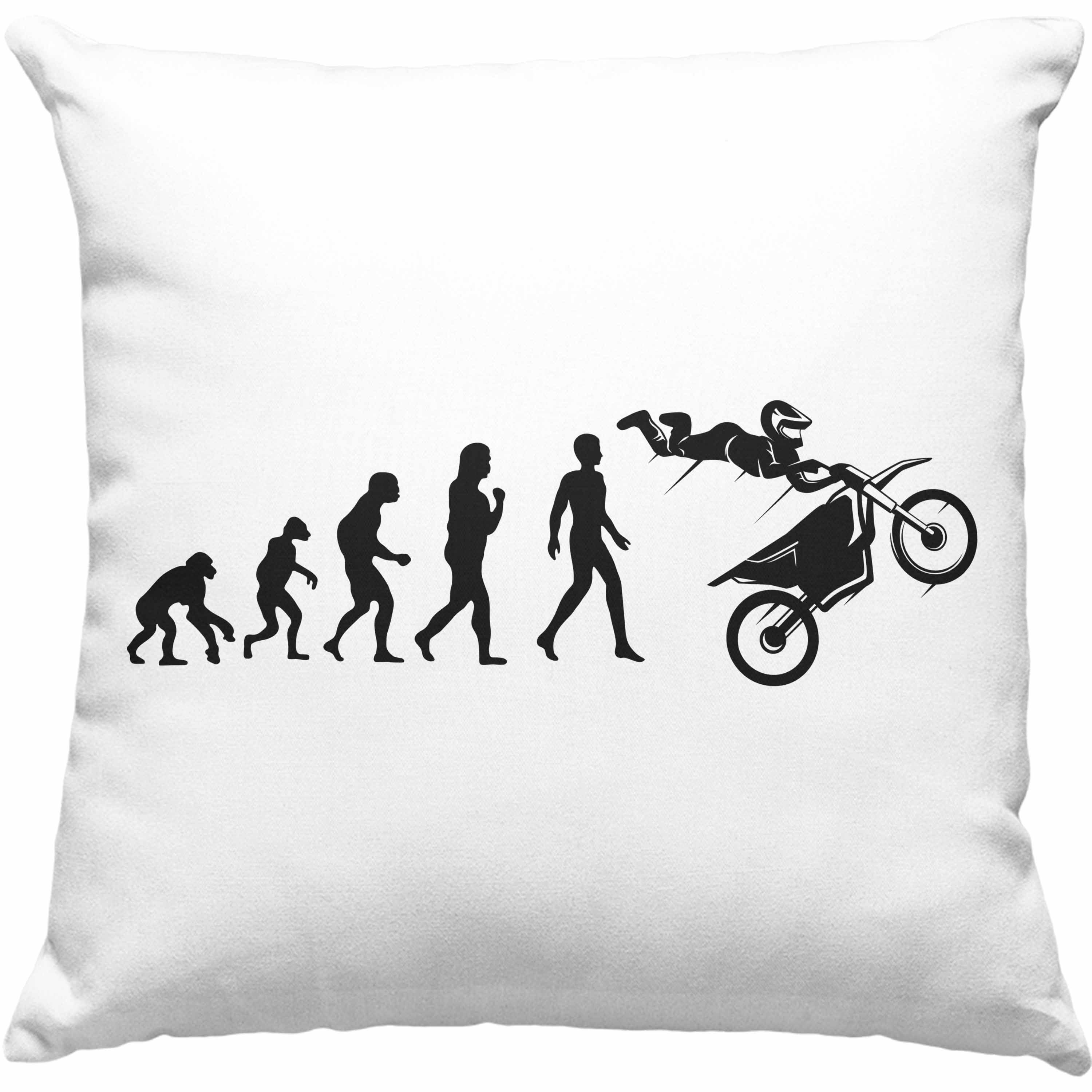 Trendation Dekokissen Trendation - Dirt Bike Stunt Kissen Geschenk Dirtbiker Geschenkidee Geburtstag Weihnachten Dekokissen mit Füllung 40x40 Rosa