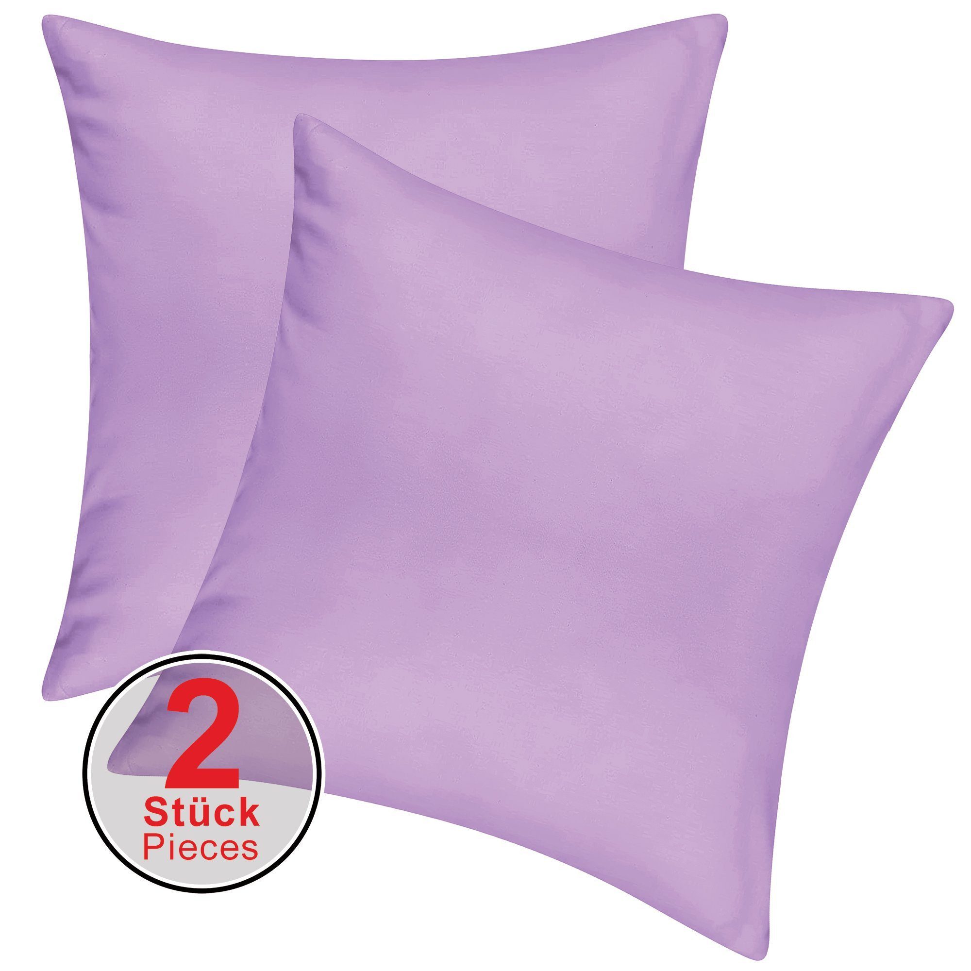 Pataya Kissenbezug 100% Baumwolle, weiche Kopfkissenbezug, Kissenhülle, Kissenbezüge, (2 Stück), Weich und Atmungsaktiv, Jersey, 140 g/m² – Bild 2 von 5