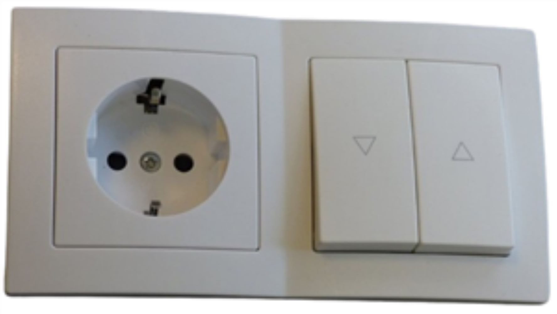 Lichtideen Schalter 7821 Levina Kunststoff Kombi Steckdose + Rollladen Taster (Taster, Schalter, Anennendose, Steckdose mit USB lieferbar)