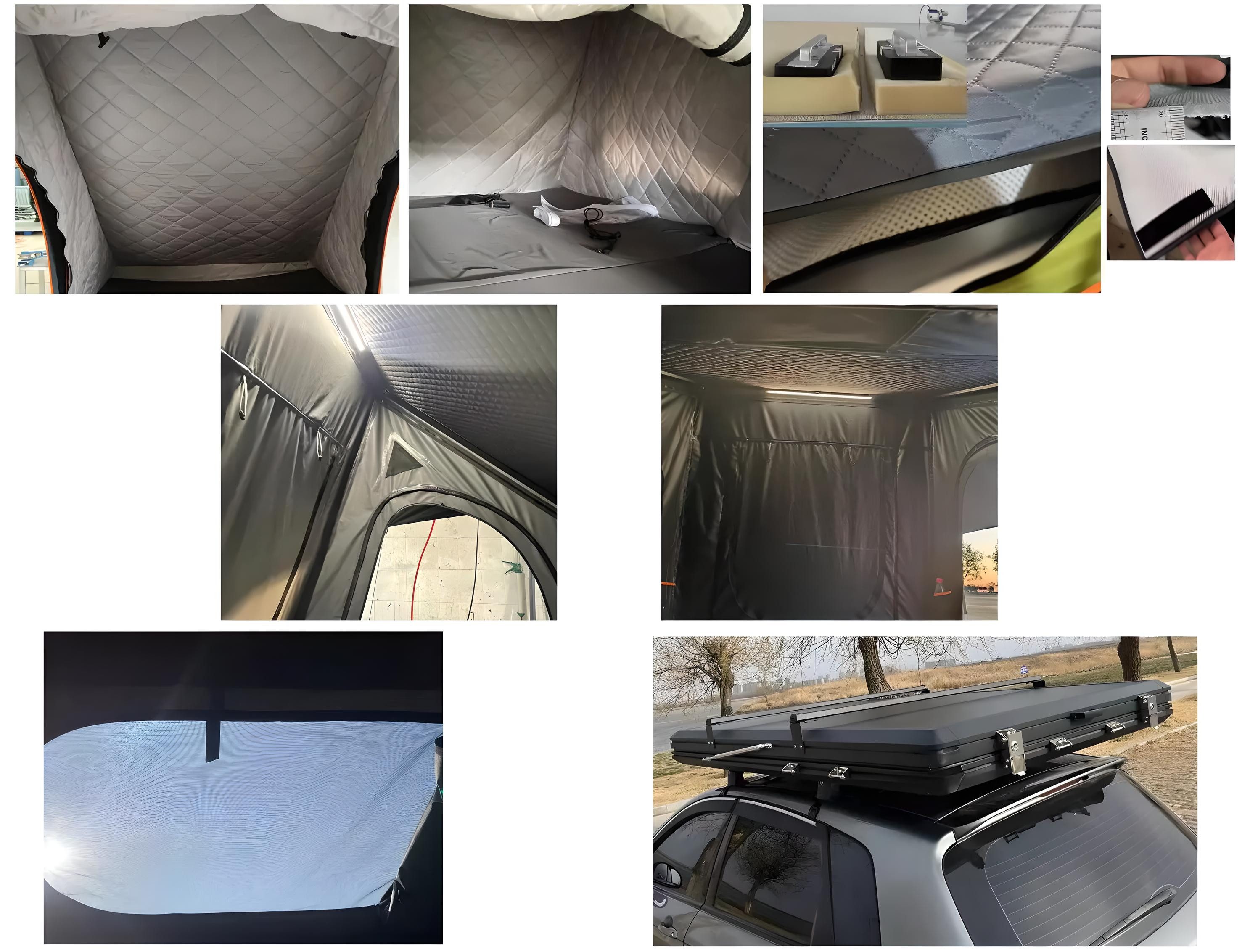 Grau - Dachzelt + Sonnensegel