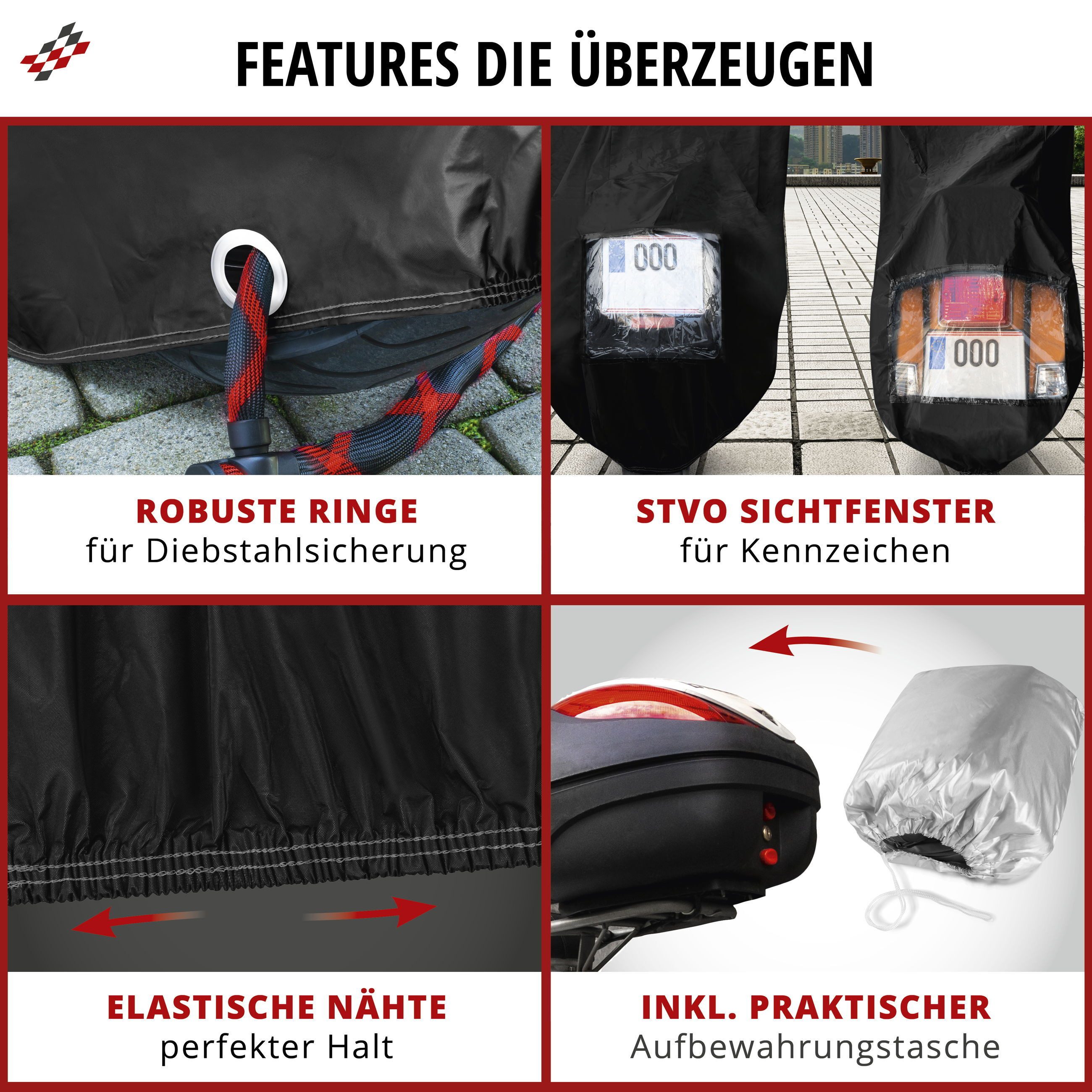 WALSER Autosonnenschutz Motorradgarage Grösse S, 90 x 110 cm, (1-St., 1 Stück) – Bild 5 von 5