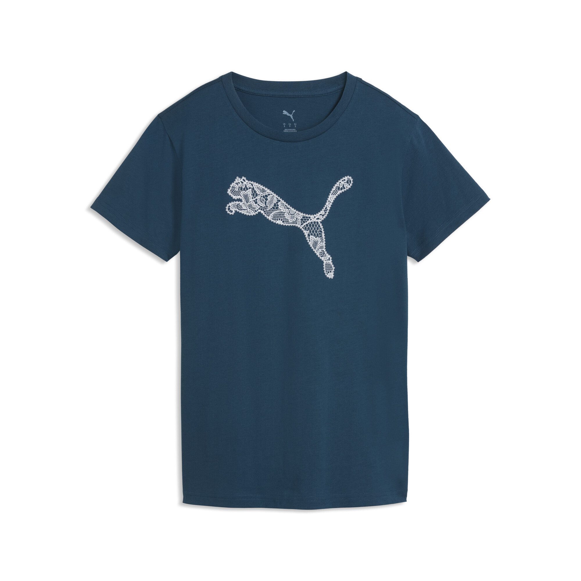 T-Shirt Graphics Lace Cat T-Shirt Damen
