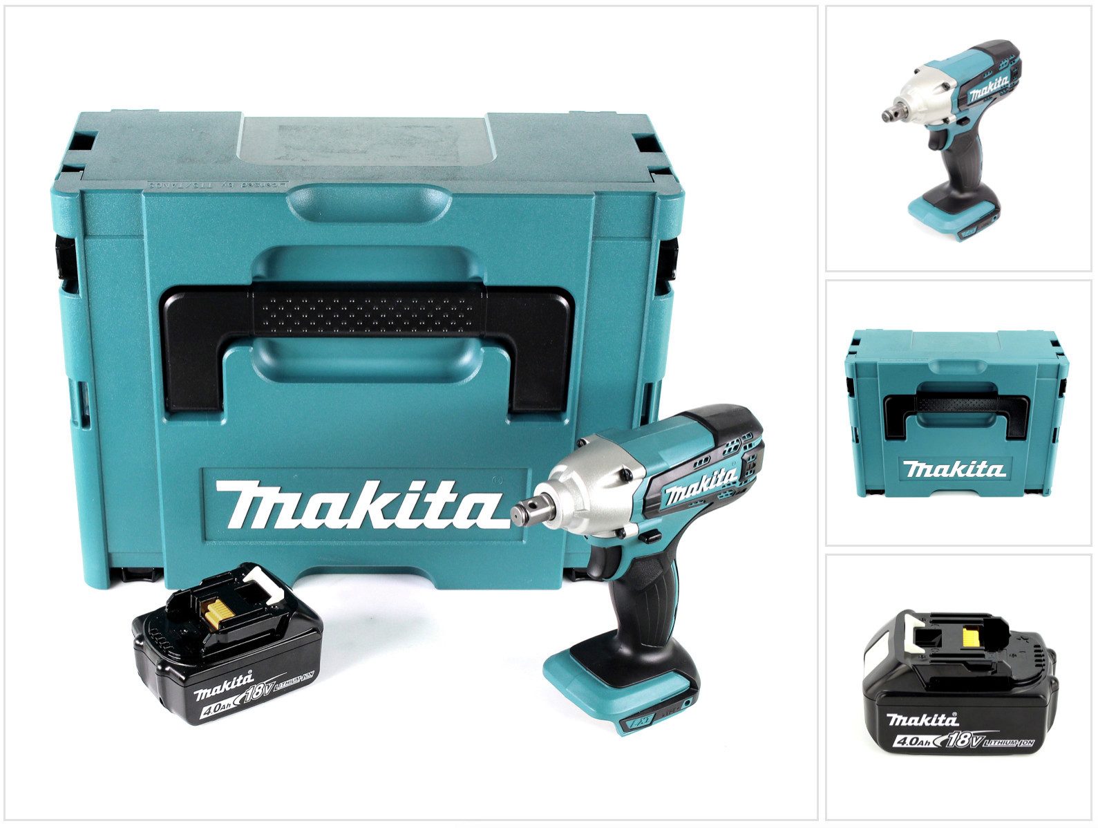 Makita Akku-Schlagschrauber DTW 190 M1J 18V Li-Ion Akku Schlagschrauber im Makpac