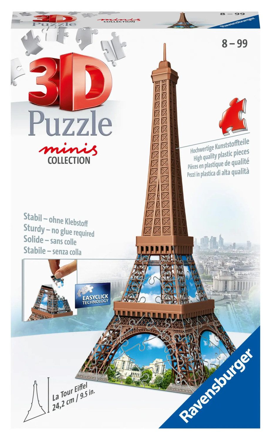Ravensburger Puzzle Ravensburger 3D Puzzle - Mini Eiffelturm - 54 Teile - ab 8 Jahren, 54 Puzzleteile