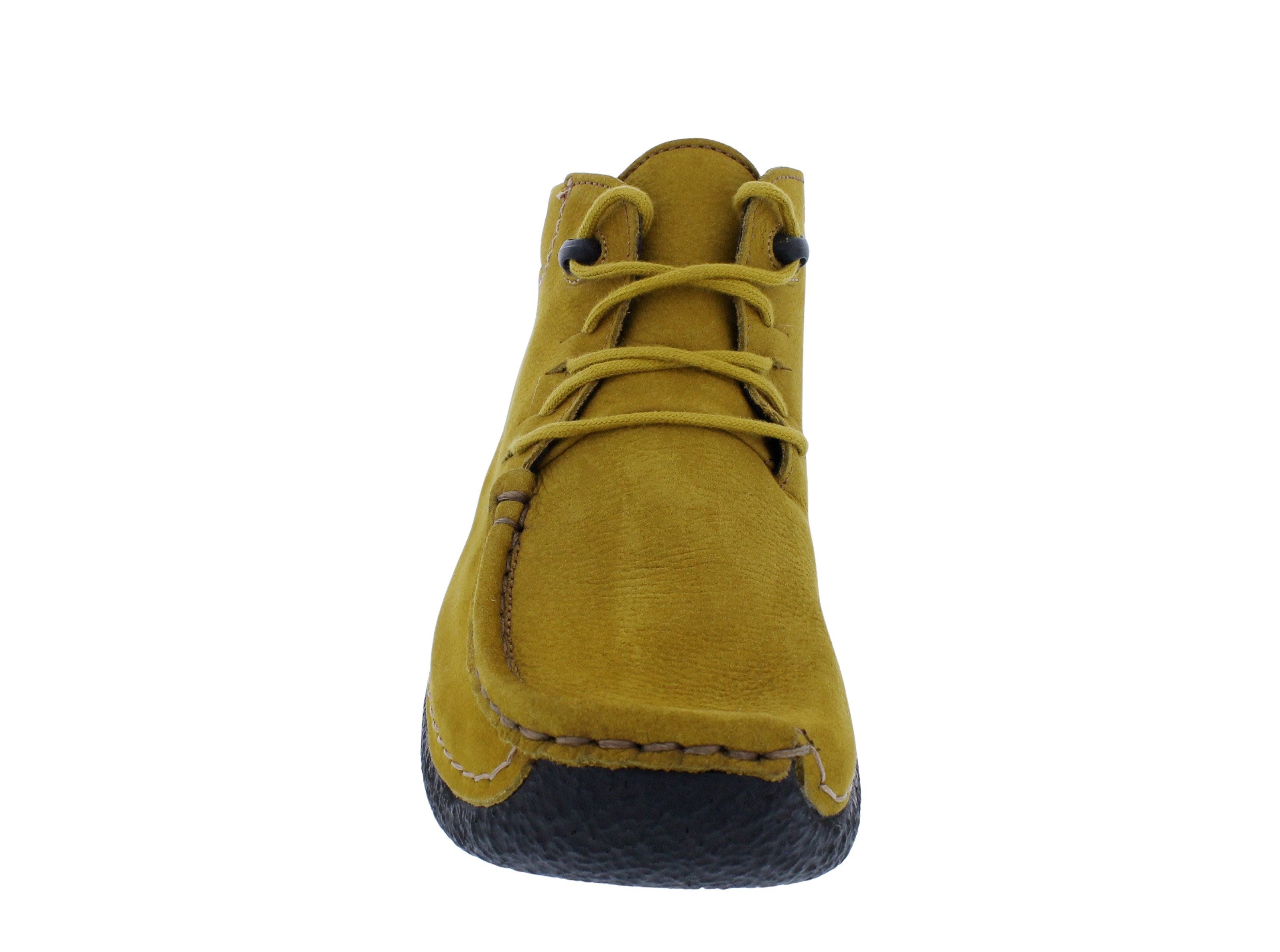 WOLKY Wolky Seamy Moc Bootie 0625311-940, Antique Nubuckleder, Mustard (gel Schnürstiefel