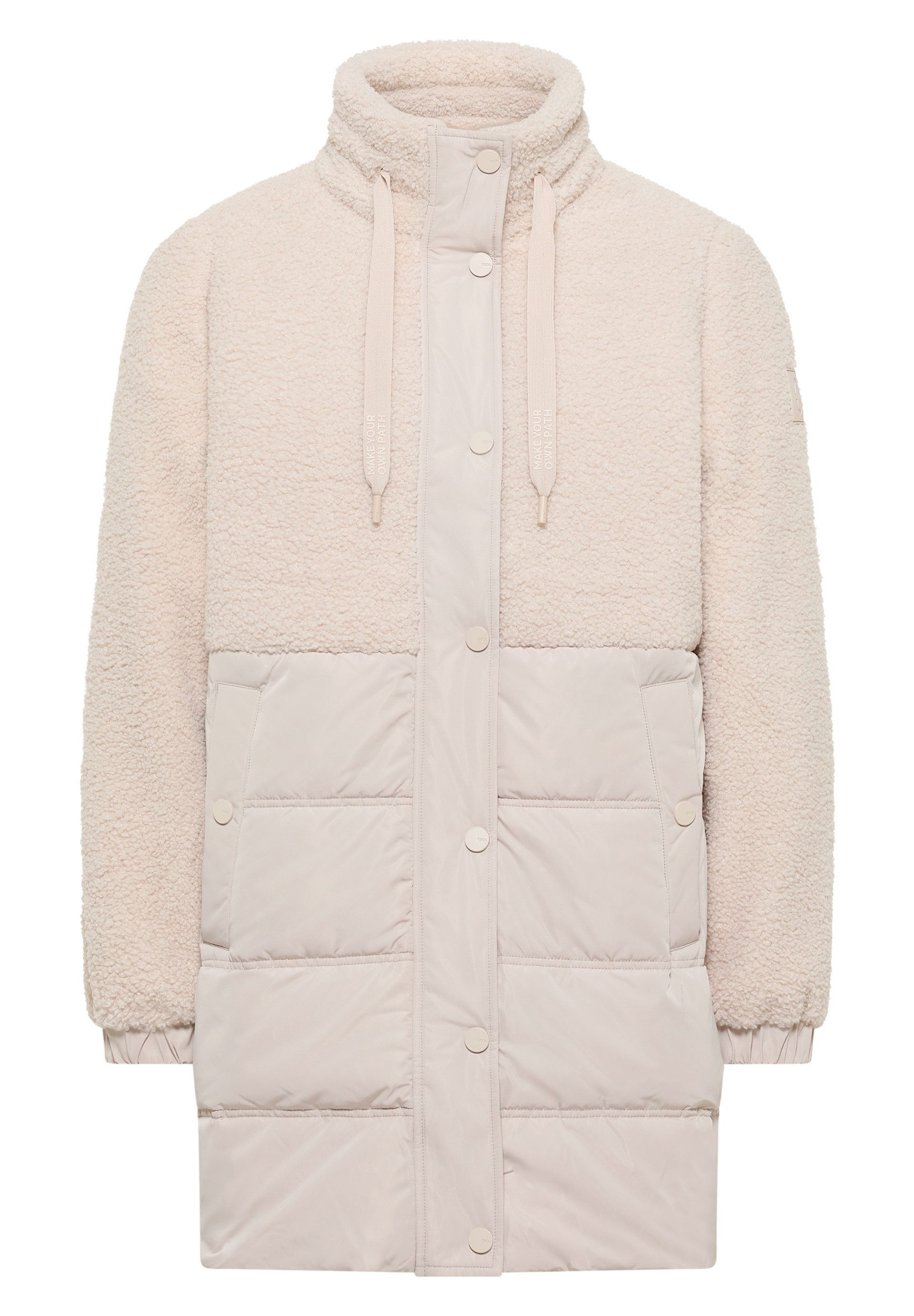 CECIL Blusenblazer Curly Fake Wool Mat-Mix Coat teddy vanilla white günstig online kaufen