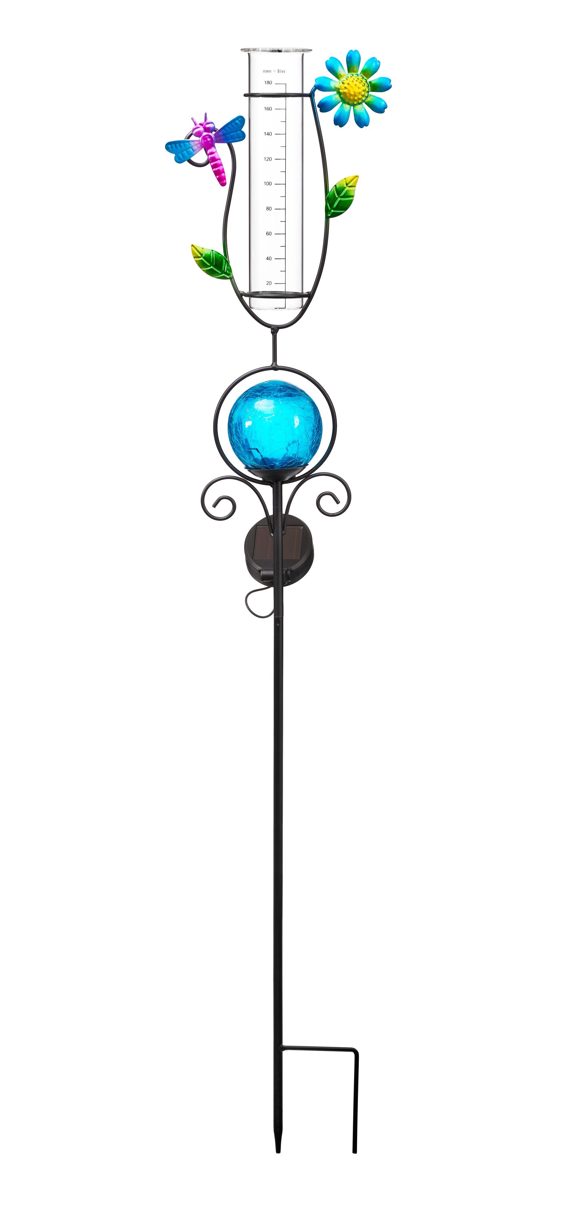 BONETTI LED Solarleuchte Solar Gartenstecker mit Solarleuchte und Regenmess günstig online kaufen