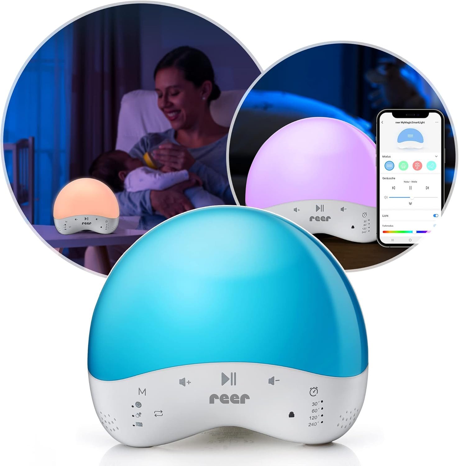 Reer Smart Nachtlicht Einschlaflicht Kindernachlicht Sclhaflicht Nachtlampe Smarte Lampe, Nachtlicht