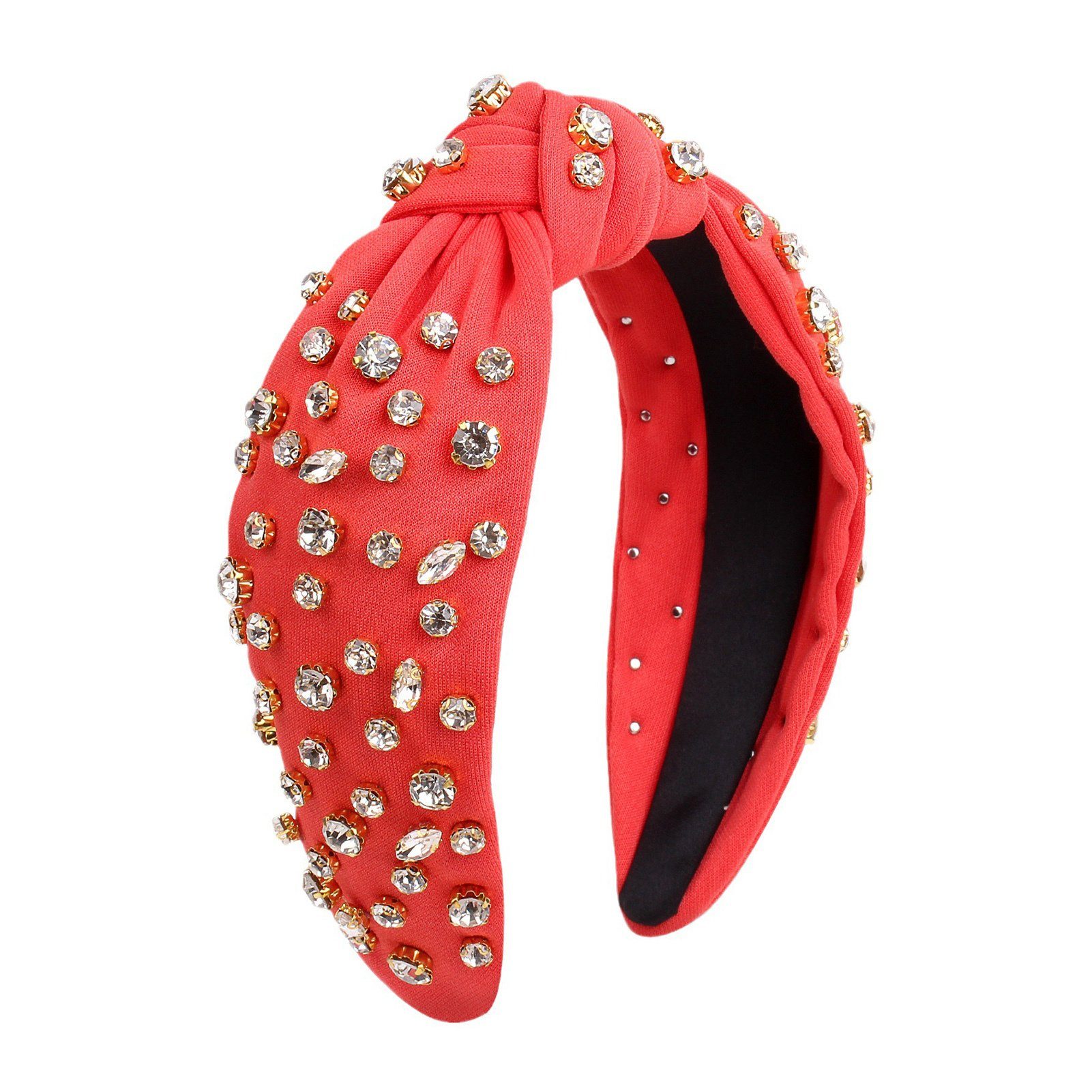 Blusmart Haarspange Mode Strass Weibliche Haarband Süße Modische Ringförmige Haarband watermelon red