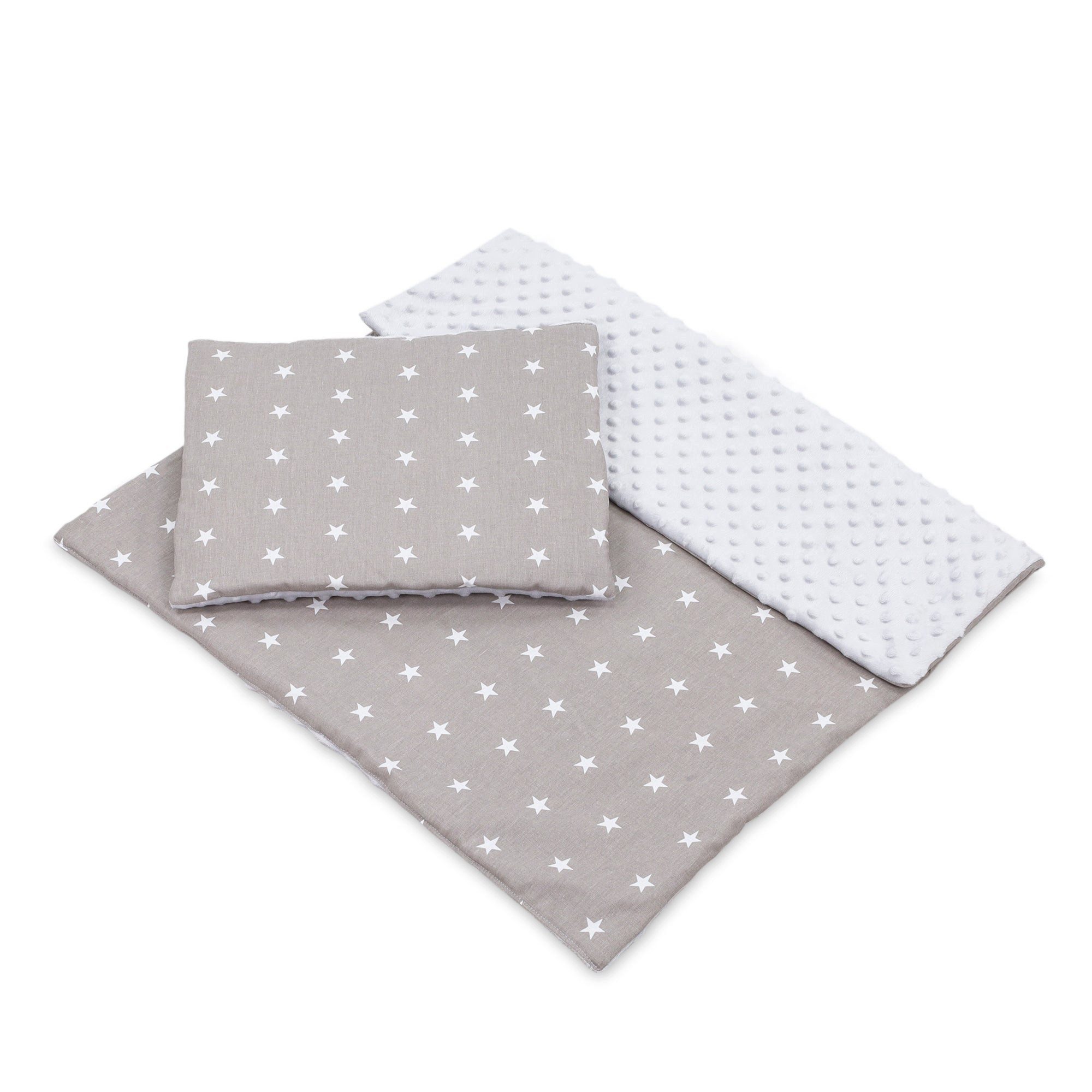 Wohndecke Babydecke Kuscheldecke Baby 75x60 cm - Minky Decke mit Kissen 30x günstig online kaufen