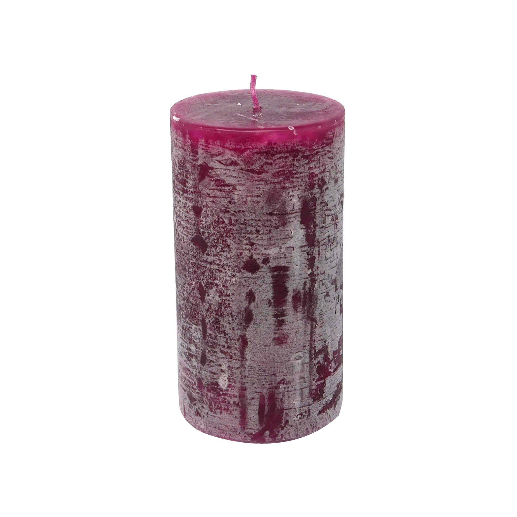 B&S Stumpenkerze Stumpenkerze durchgefärbt beere 15 x Ø 8 cm günstig online kaufen