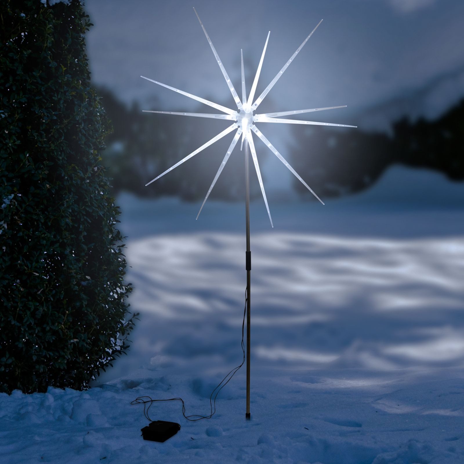 Gravidus Gartenstecker LED Gartenstecker Polar Stern mit Timer – Für Innen und Außen