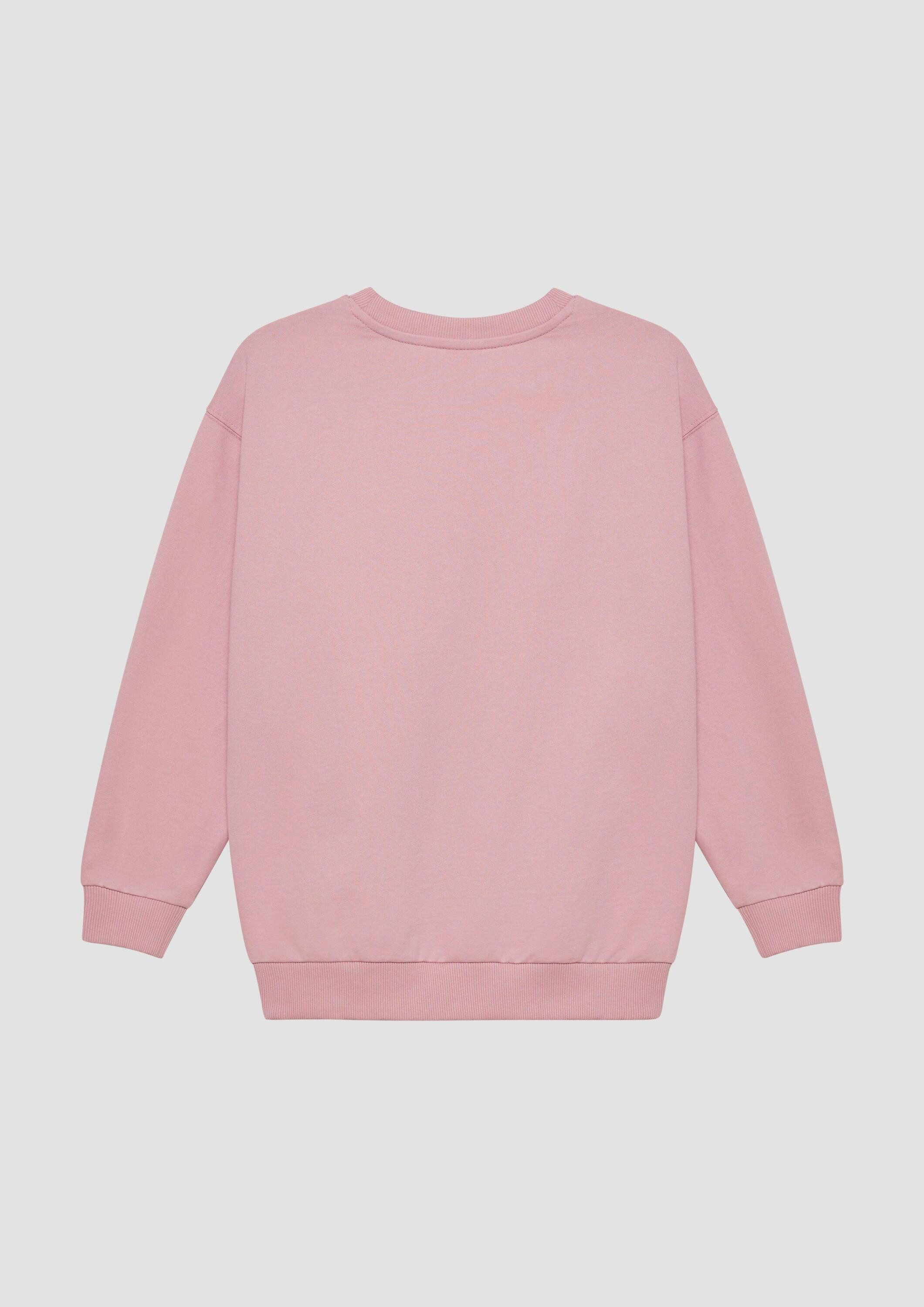 s.Oliver Sweatshirt Sweatshirt Unisex Sweatshirt mit Rippbündchen und Print – Bild 2 von 5