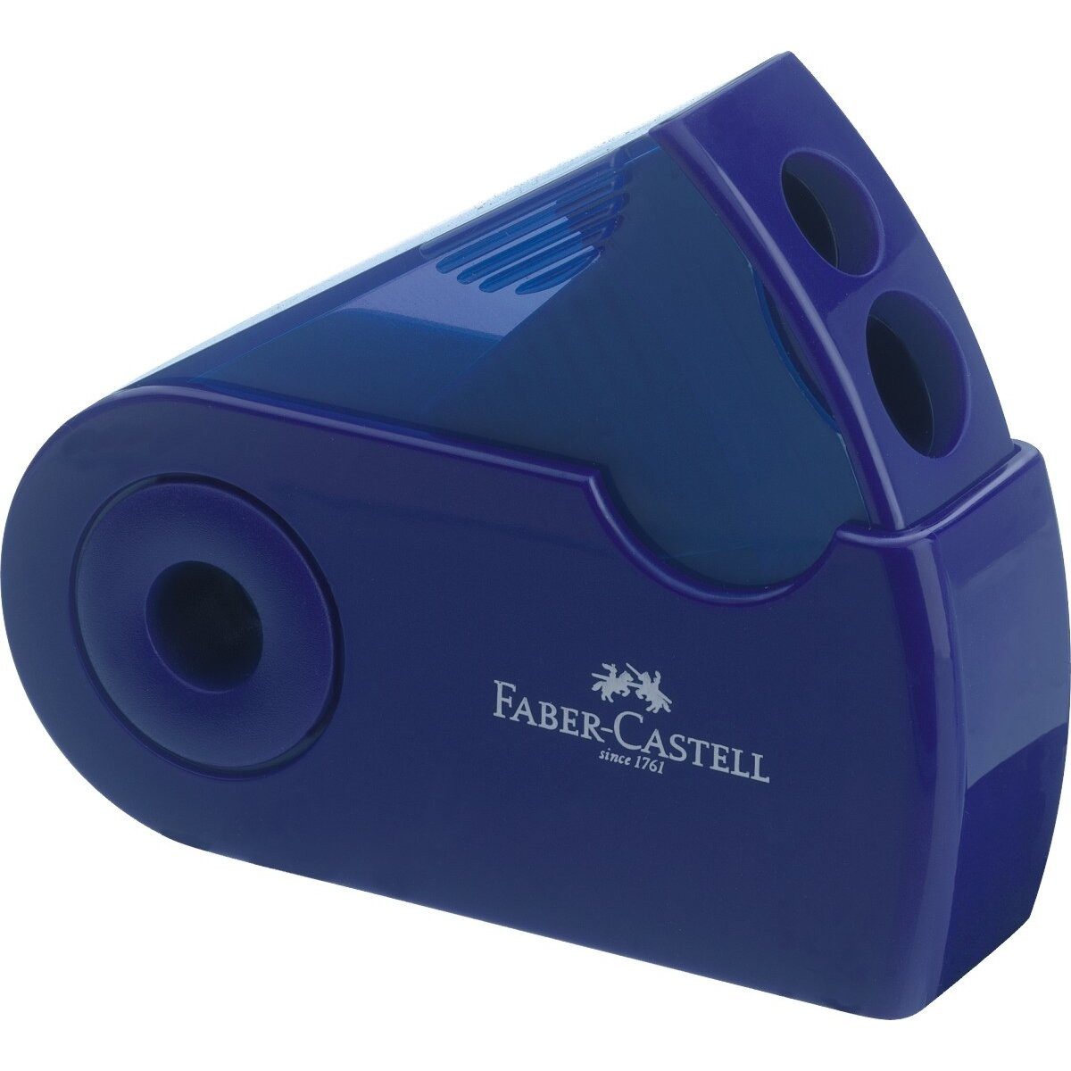 Faber-Castell Anspitzer Doppelspitzdose Sleeve rot / blau sortiert