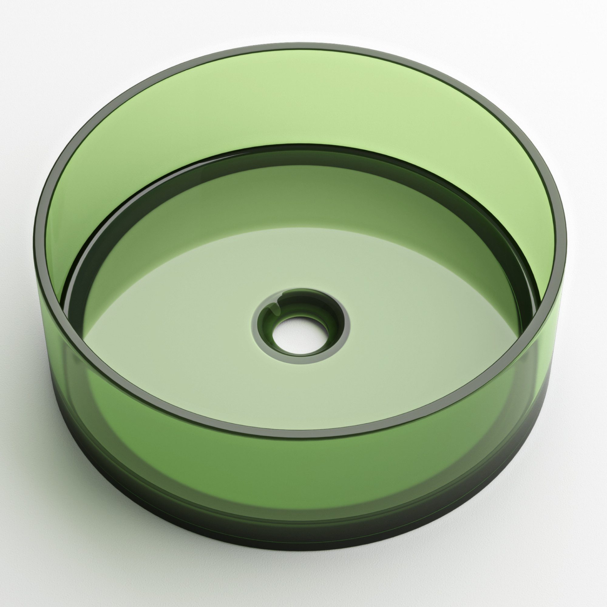 doporro Waschbecken Aufsatzwaschbecken Waschschale rund Ø 40 cm exklusive Design, in einem Stück gegossen