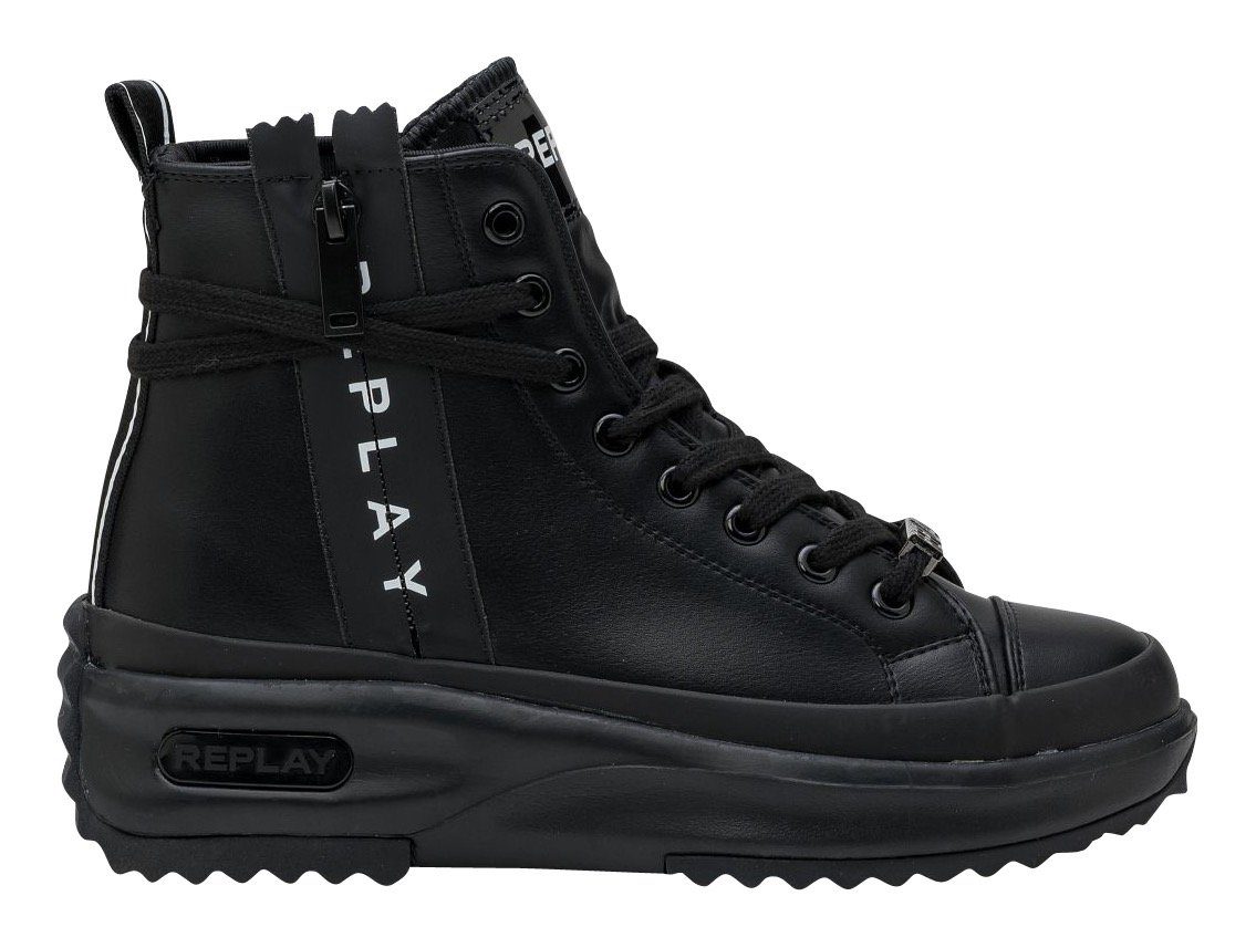 Replay Aqua Zip 2 Schnürboots mit Zierreißverschluss und Logoschriftzug außen