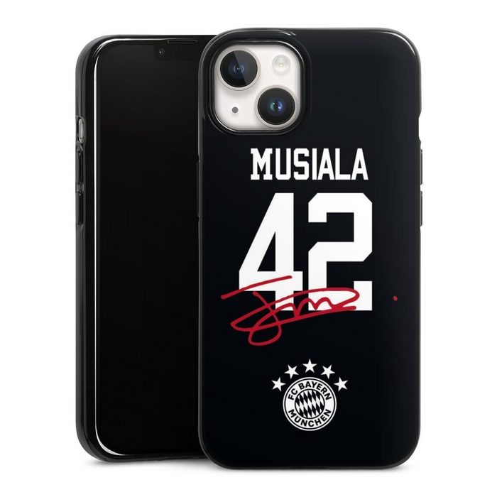 DeinDesign Handyhülle Jamal Musiala FC Bayern München Fanartikel Musiala 42 Apple iPhone 14 Silikon Hülle Bumper Case Handy Schutzhülle