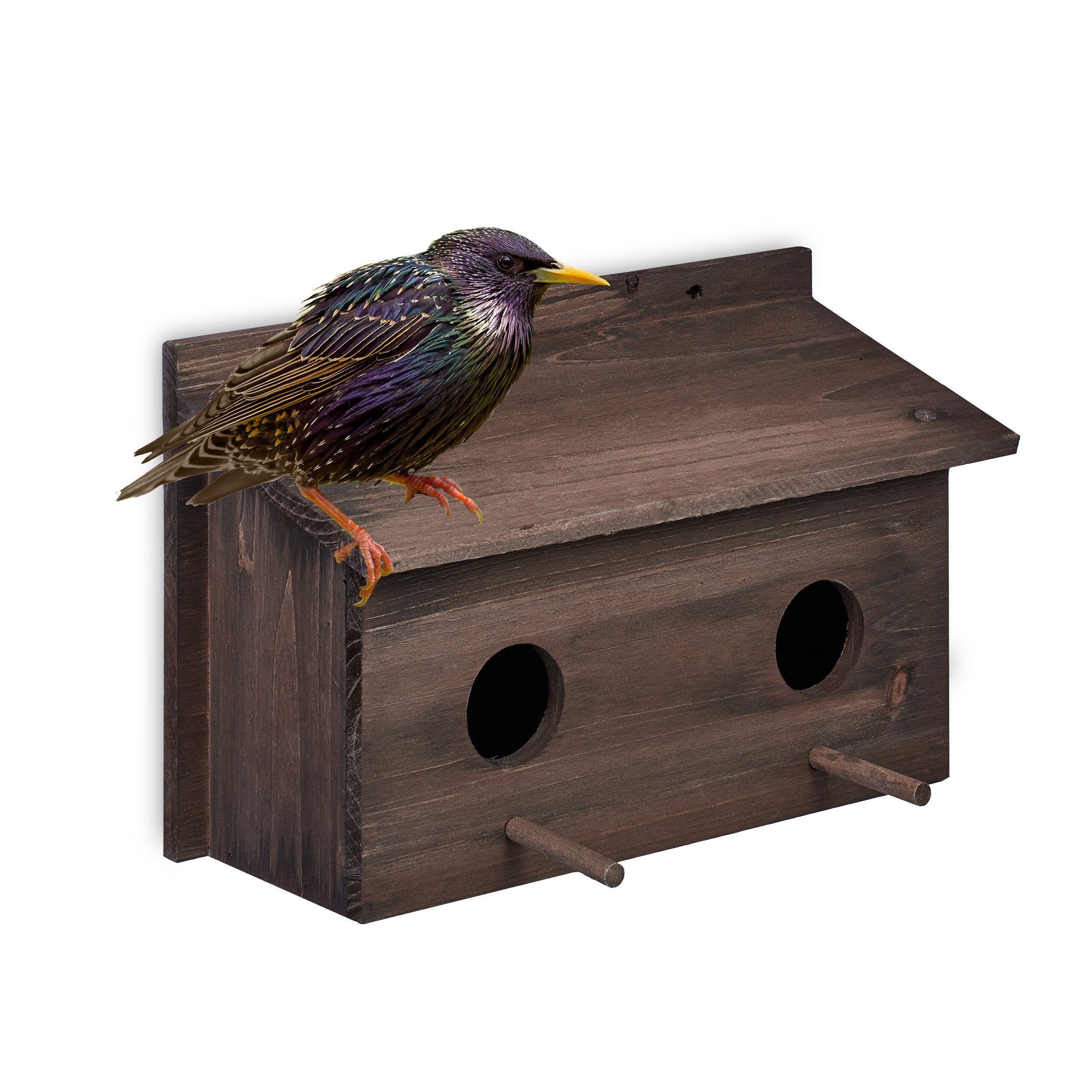 relaxdays Vogelhaus Nistkasten für Stare