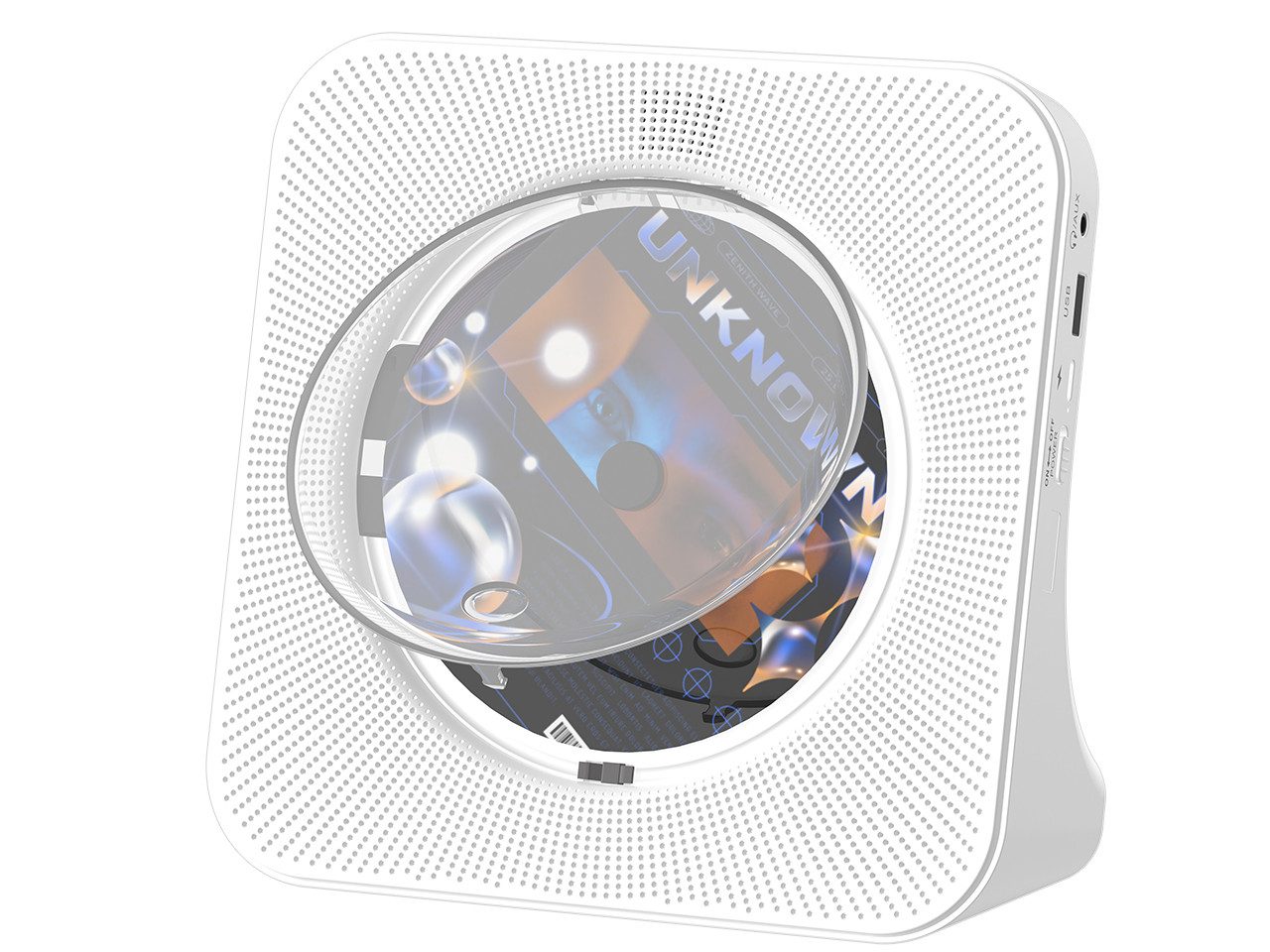 Greadio KC806 Tragbarer CD-Player mit Bluetooth 5.0 FM-Radio & Fernbedienung CD-Player (Weiß)