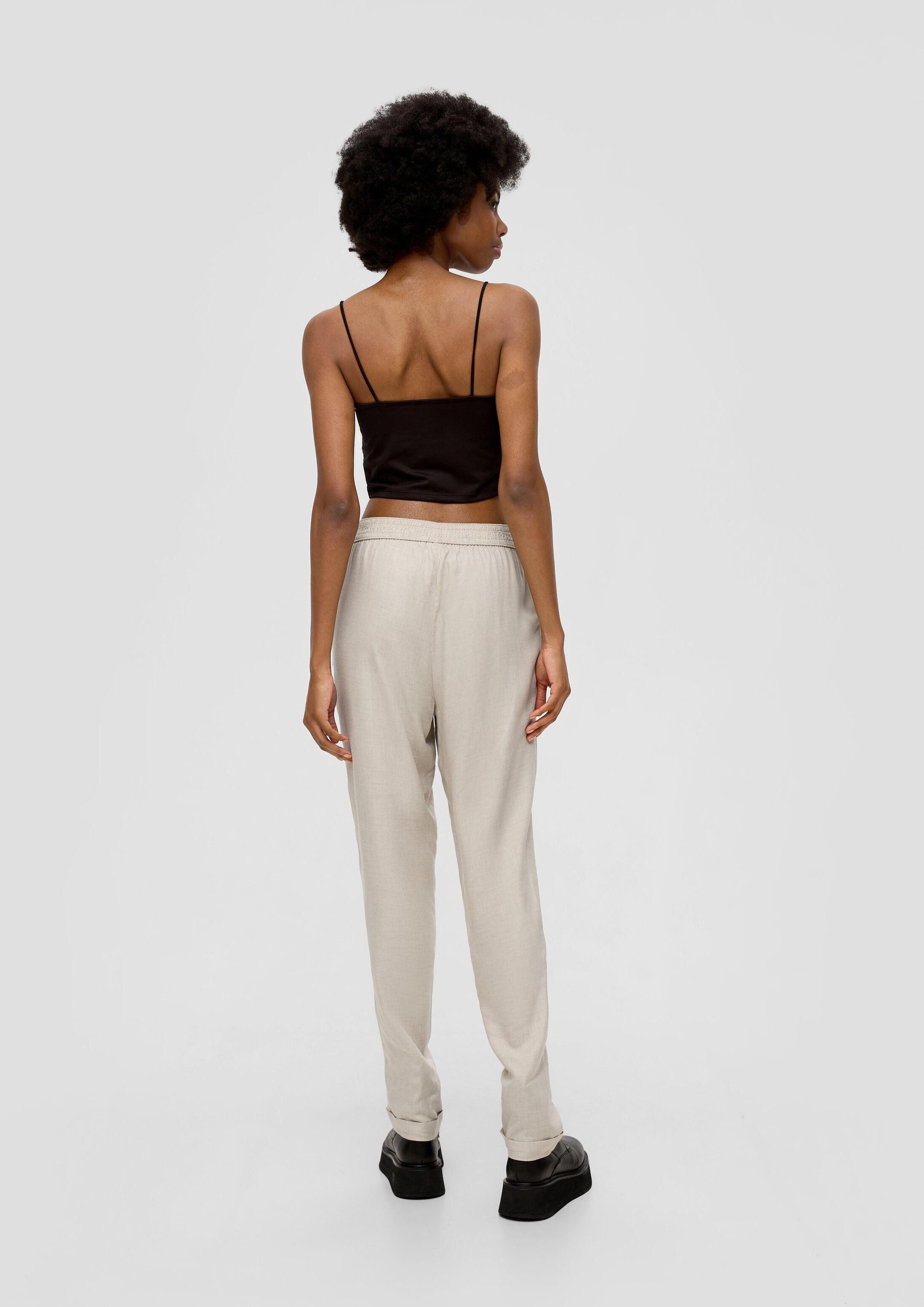 QS Chinos Hose Jogpant aus reiner Viskose