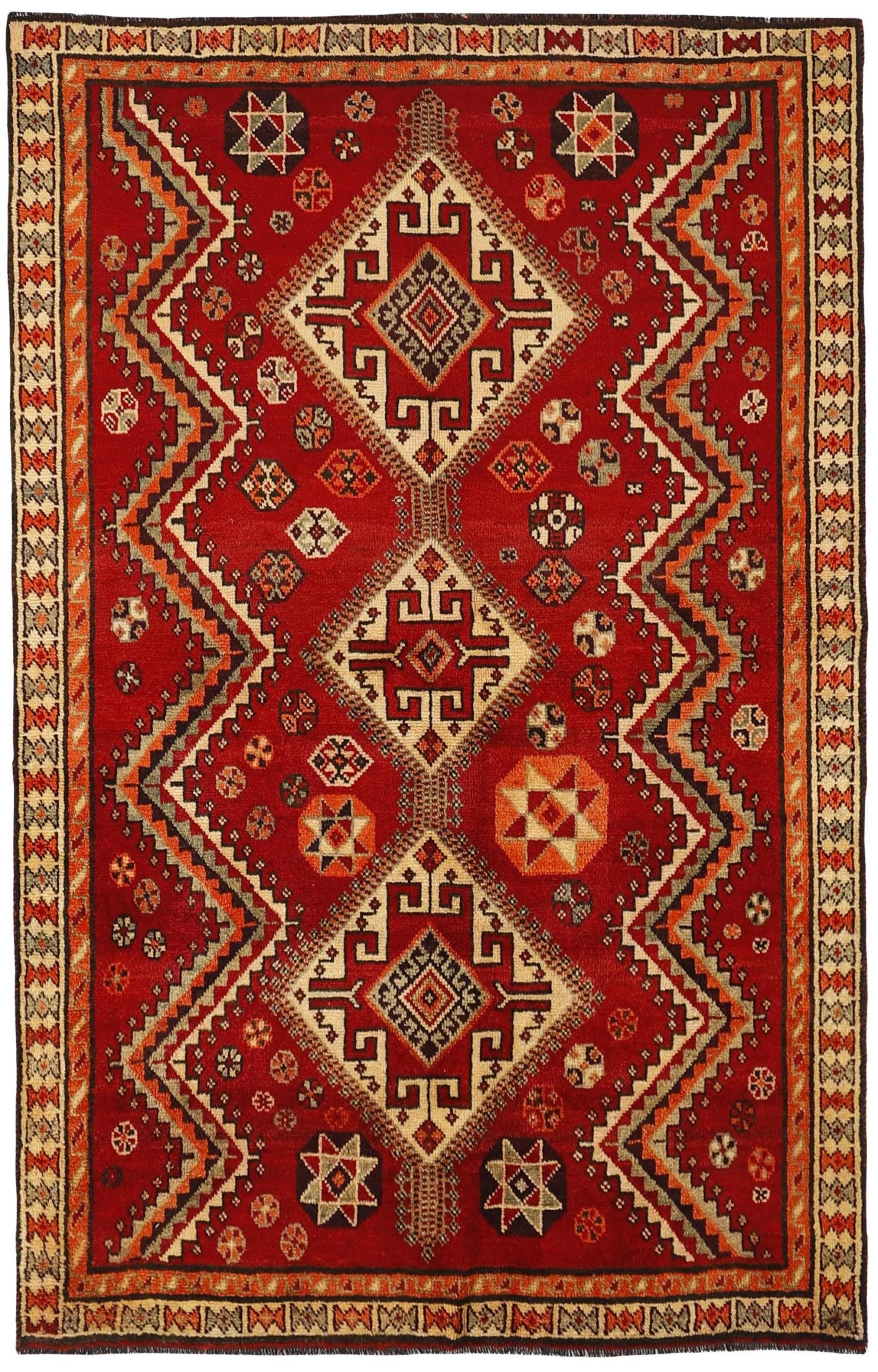 Orientteppich Shiraz 151x236 Handgeknüpfter Orientteppich / Perserteppich