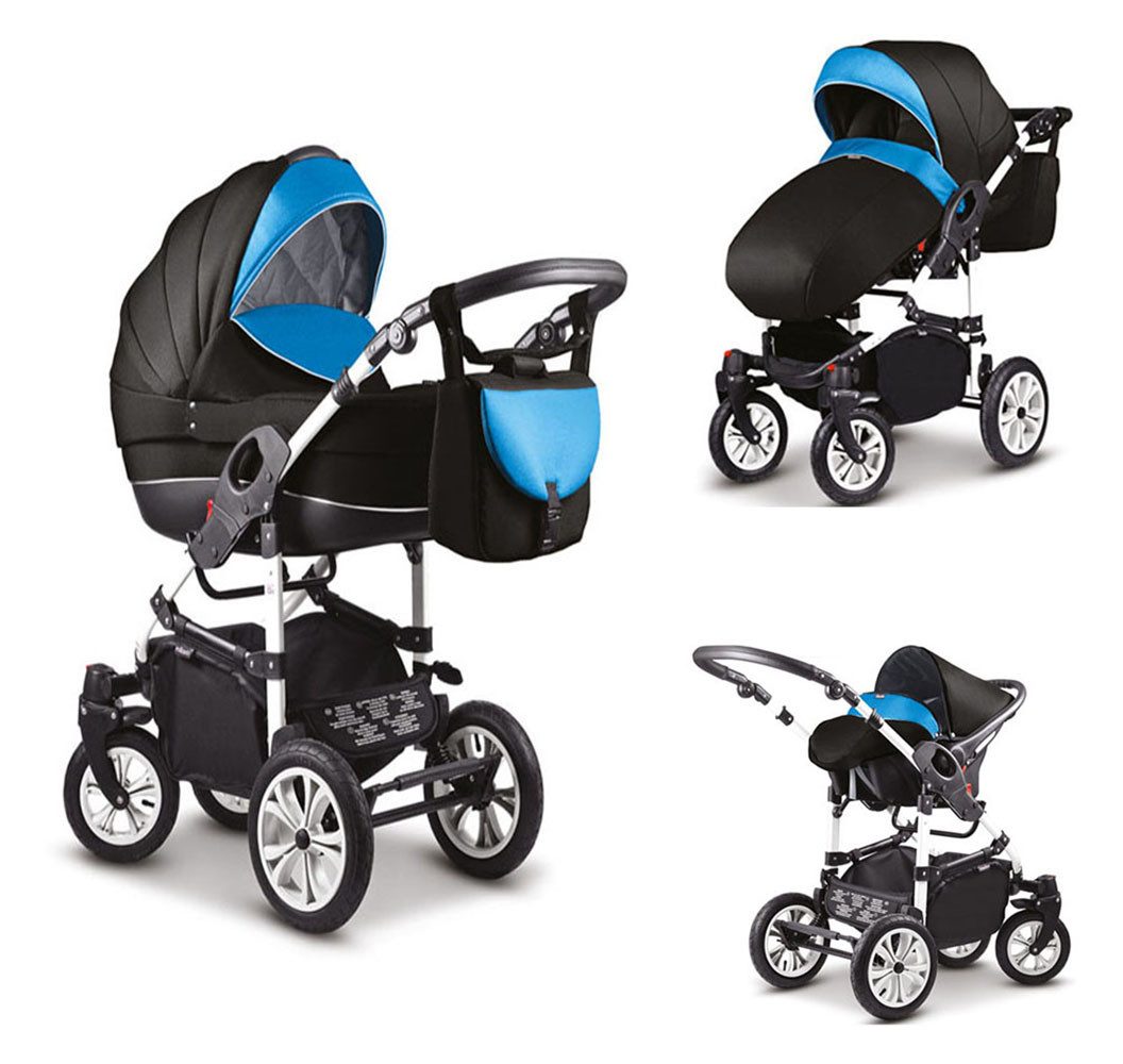 Kombi-Kinderwagen Craft 4 in 1 inkl. Sportsitz, Autositz und Zubehör in 18 Farben