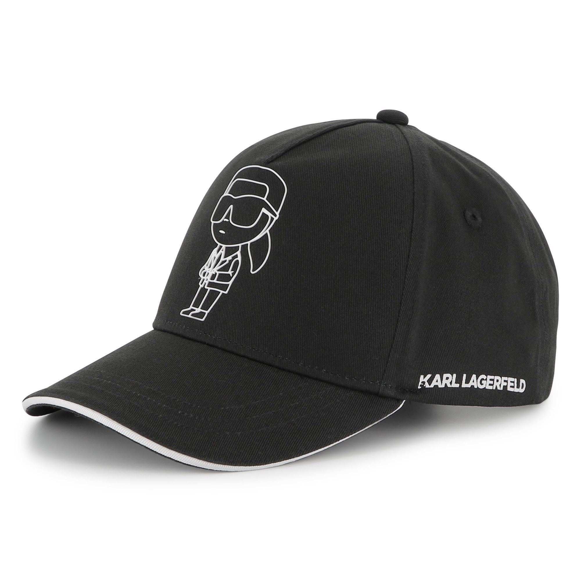 KARL LAGERFELD Baseball Cap Karl Lagerfeld Kids stylische Cap in schwarz mit weißem Karl-Motiv
