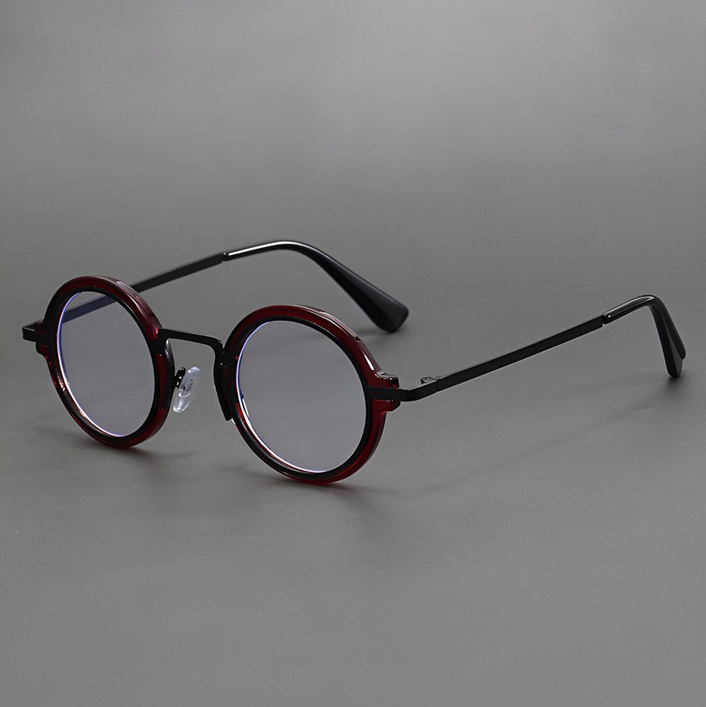 PACIEA Brille Ohne Sehstärke Damen Herren Rundrahmen Metall Anti Blaulicht Unisex