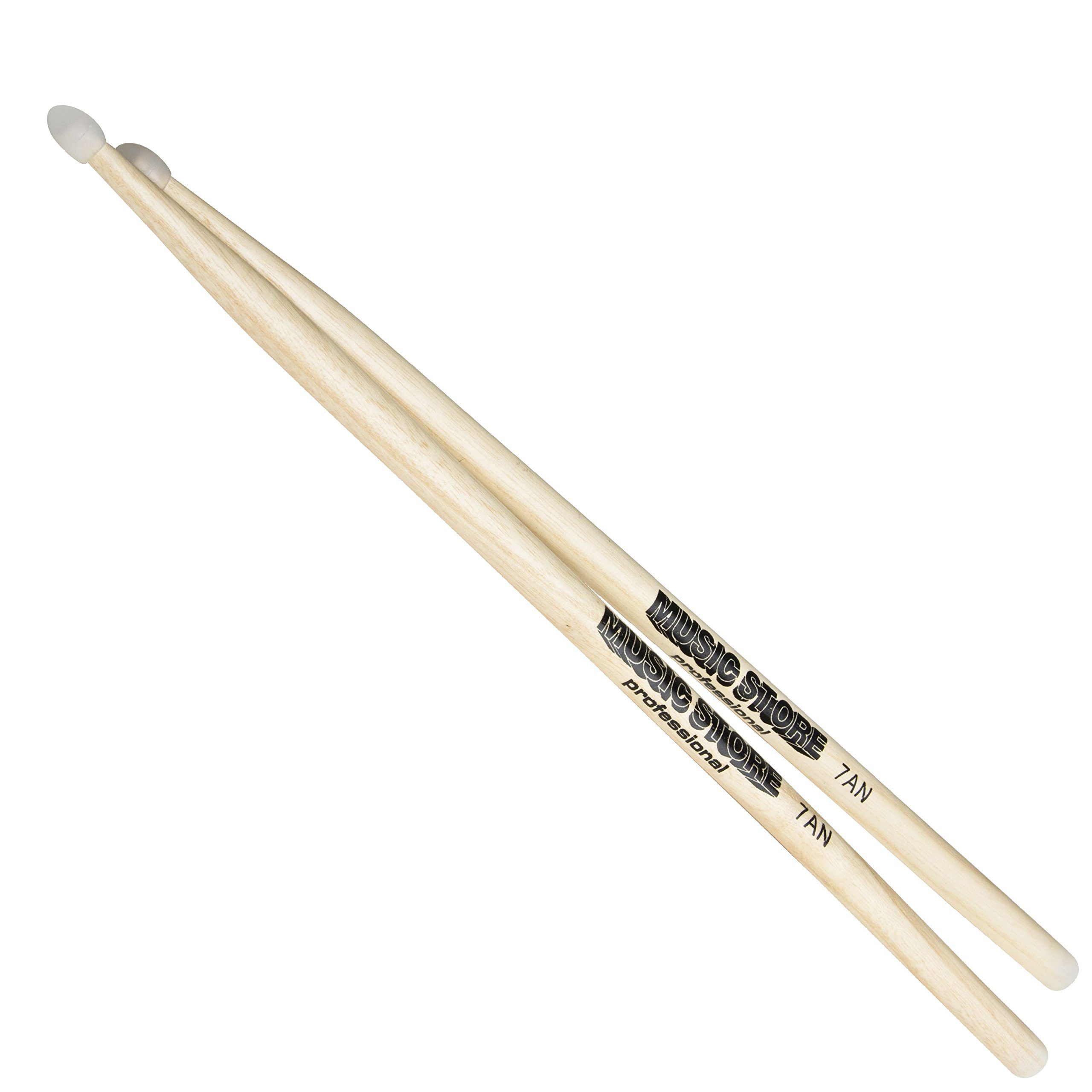 MUSIC STORE Drumsticks (7AN Hickory Sticks Nylon Tip, Sticks, Beater und Mallets, Drumsticks Nylontip), 7AN Hickory Sticks, Nylon Tip