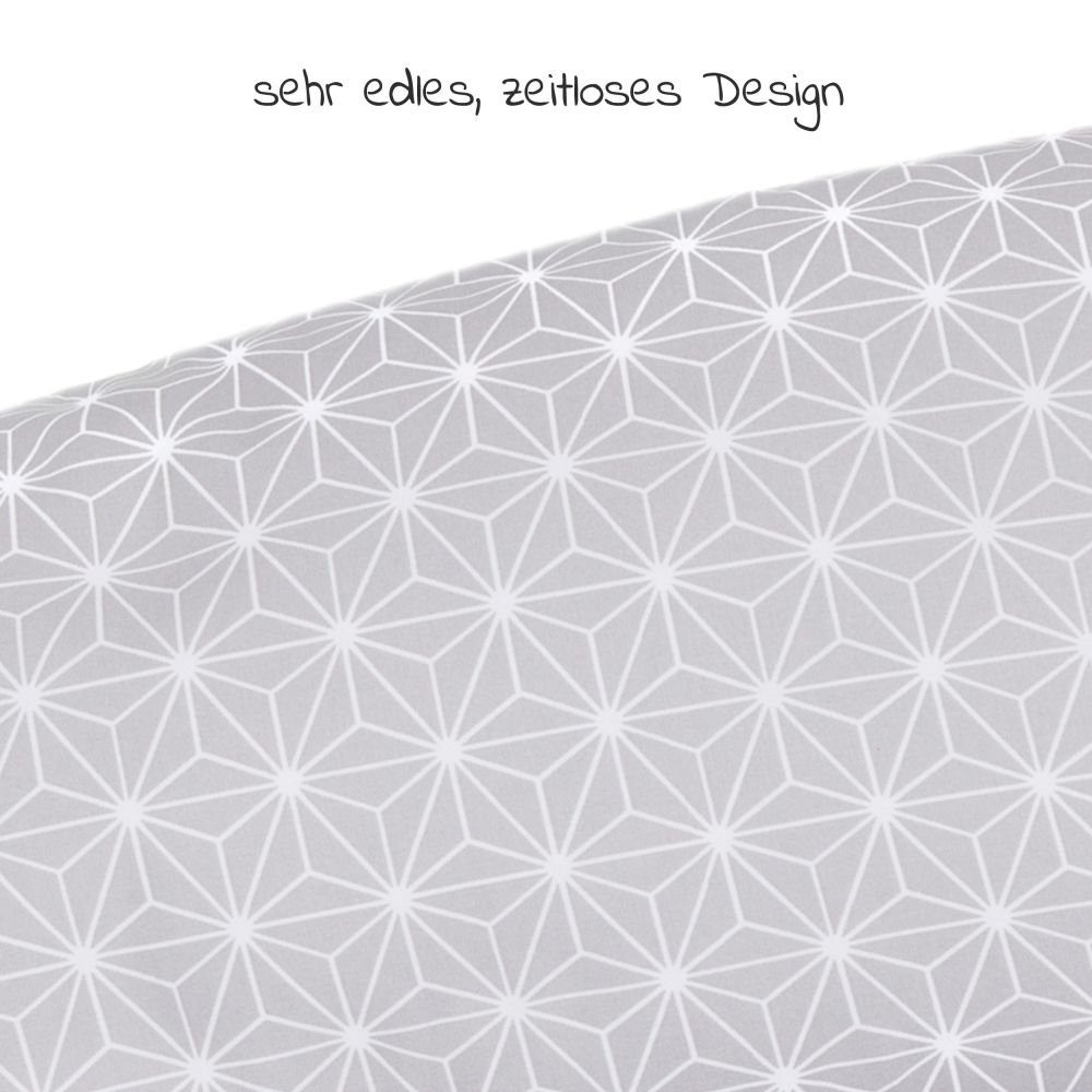 cm - Länge) Bezug Luxe (190 Grey, - Lagerungskissen Stillkissen Cube inkl. Fillikid Schwangerschaftskissen mit Mikroperlenfüllung