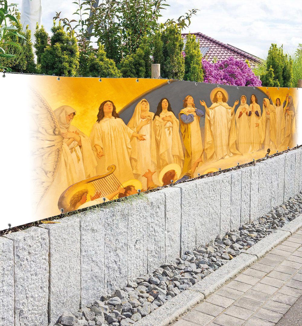Thumbnail - MyMaxxi Sichtschutzzaunmatten Zaunbanner Himmlische Erleuchtung Sichtschutz Garten Zaun, (Bambus grün)