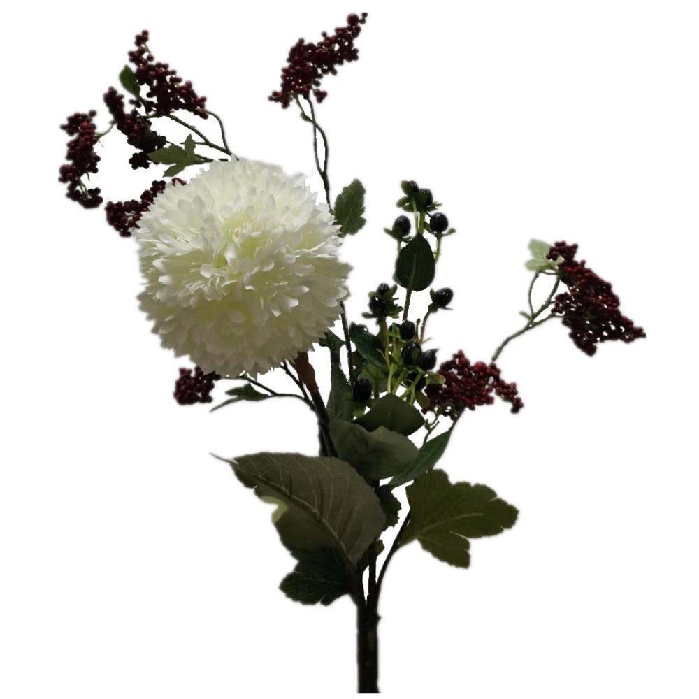 Kunstblume *Gemischter Blumenstrauß aus Allium, Beerenzweig Beeren, 2474U, Höhe 65 cm, künstlich, naturgetreu, täuschend echt