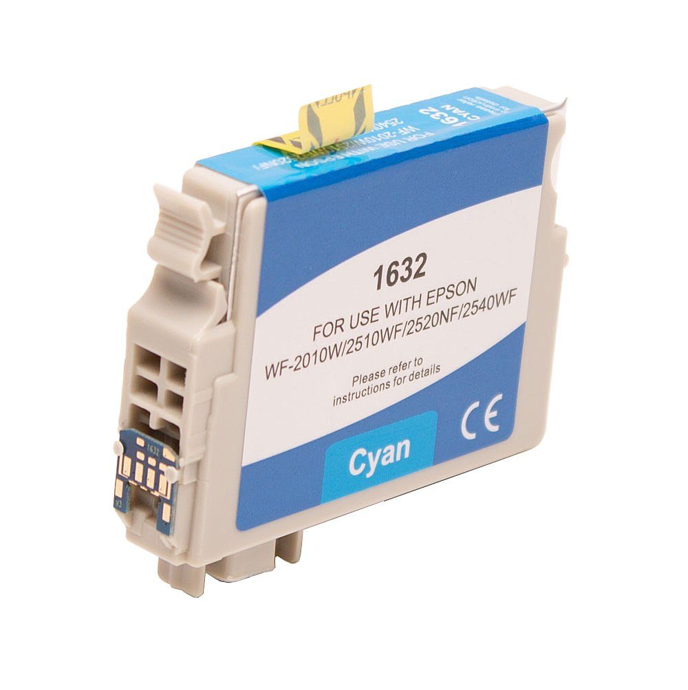 ABC Tintenpatrone (Kompatible Druckerpatrone für Epson 16XL Cyan Workforce WF-2010W, 0NF WF2530WF WF2540WF WF2630WF WF2650DWF WF2660DWF WF2750DWF WF2760DWF)