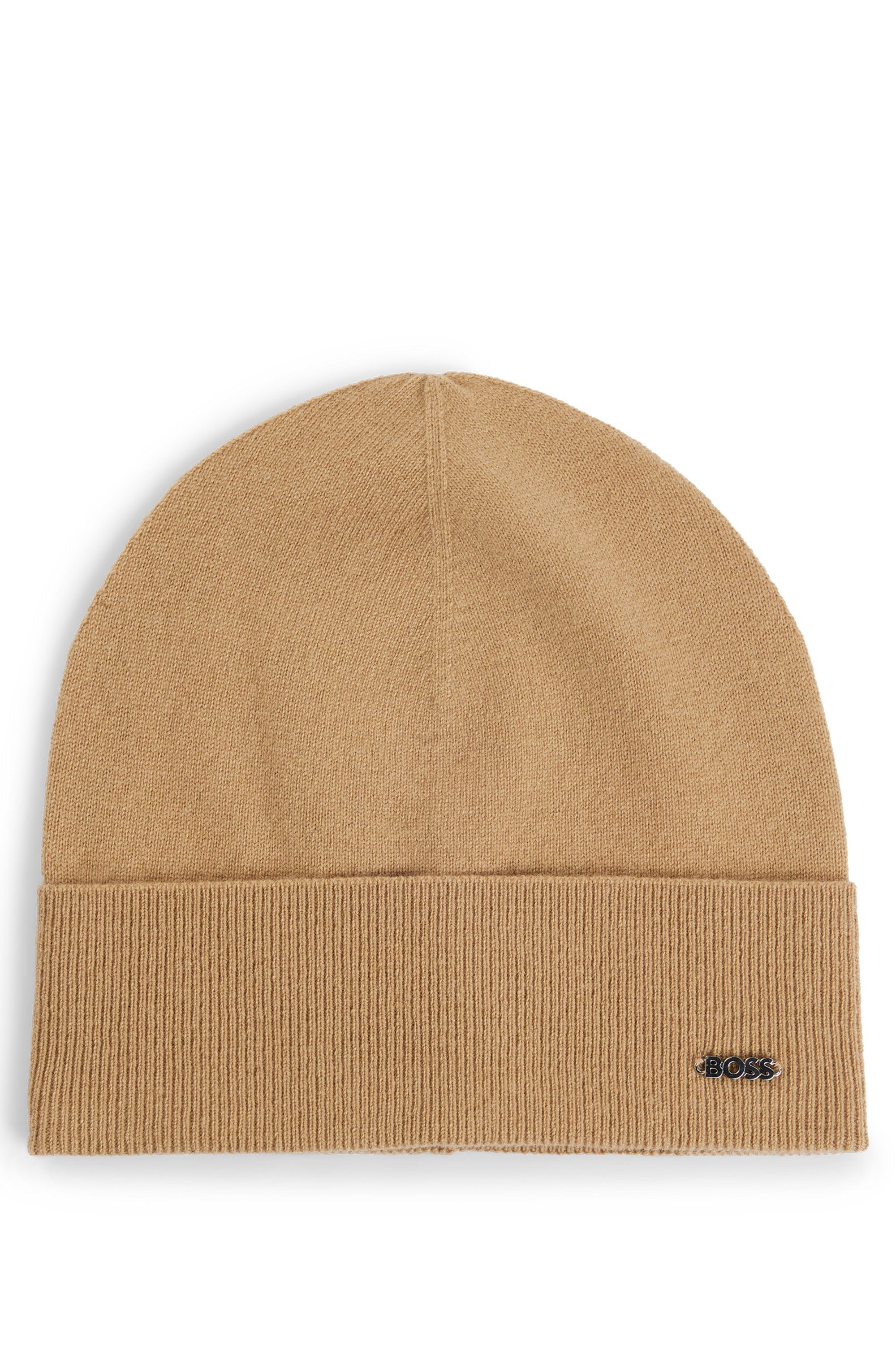 BOSS Beanie Lari_hat mit Aufschlag in günstig online kaufen
