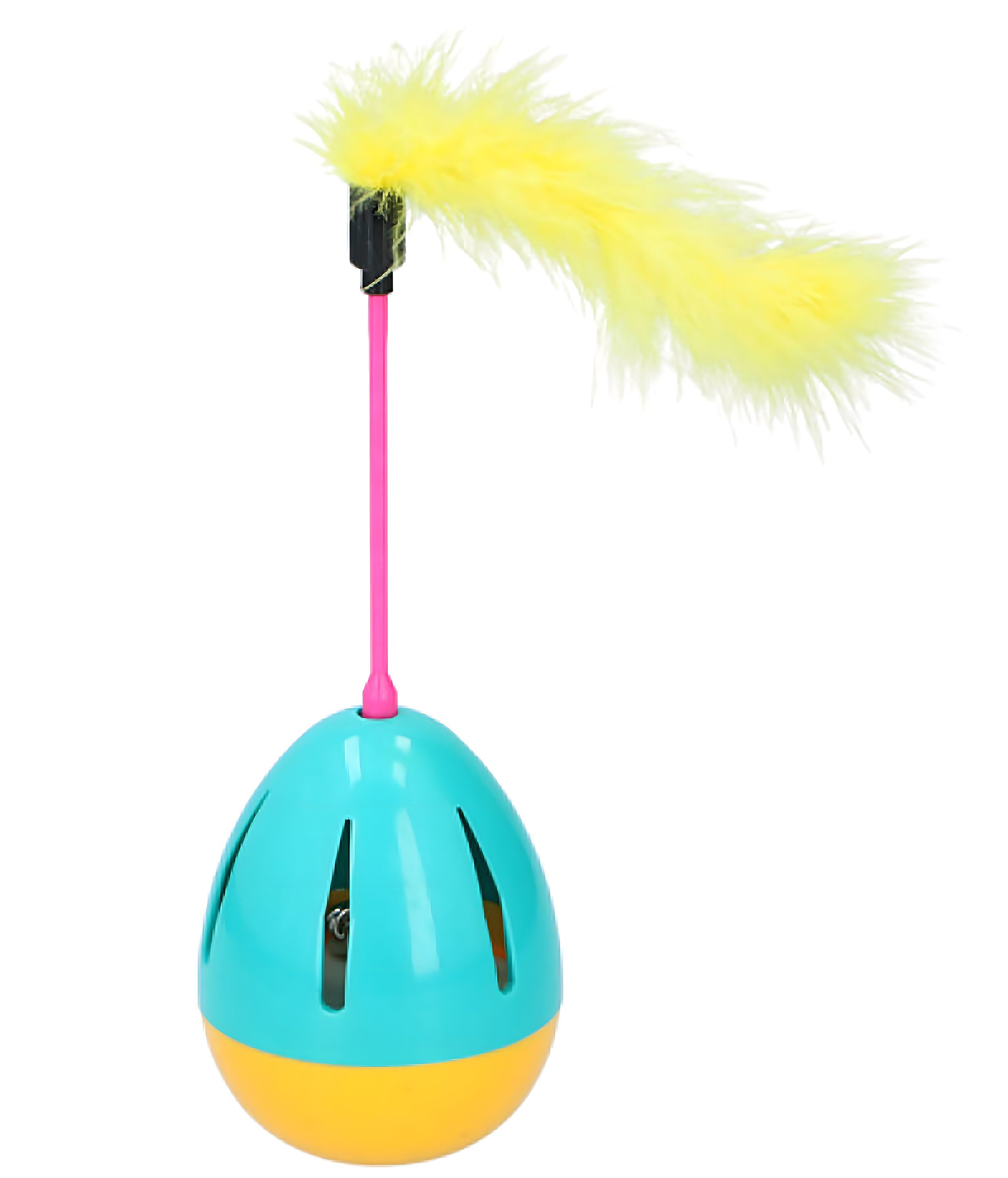 EDCO Katzenangel KATZENSPIELZEUG mit Schaukeleffekt Federstab Glocke Interactive 84, Katzen taumeln Spielzeug Wobbler