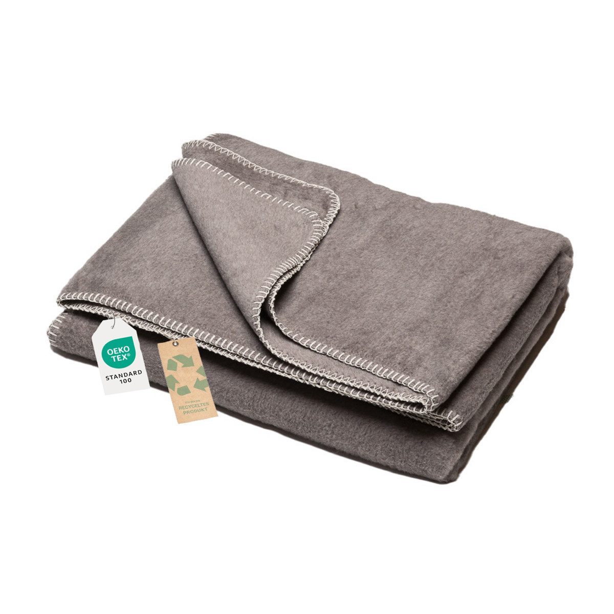Wohndecke Fussenegger kuschelige Wohndecke Prato schlamm Schlafdecke 150x20 günstig online kaufen