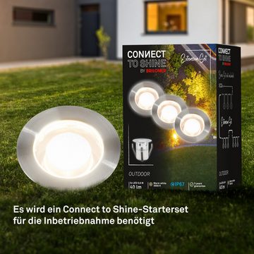 Briloner Leuchten Gartenstrahler 3913032, LED fest verbaut, Warmweiß