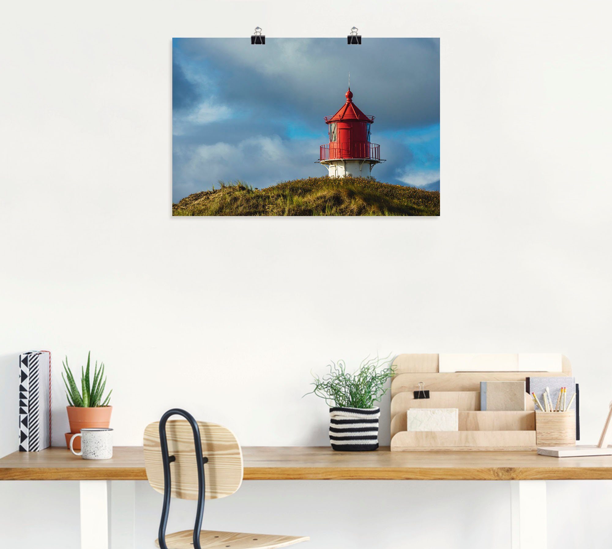 in Wandbild Norddorf Alubild, Leuchtturm Größen versch. (1 Insel Amrum, Leinwandbild, Gebäude als Poster Wandaufkleber St), in oder Artland