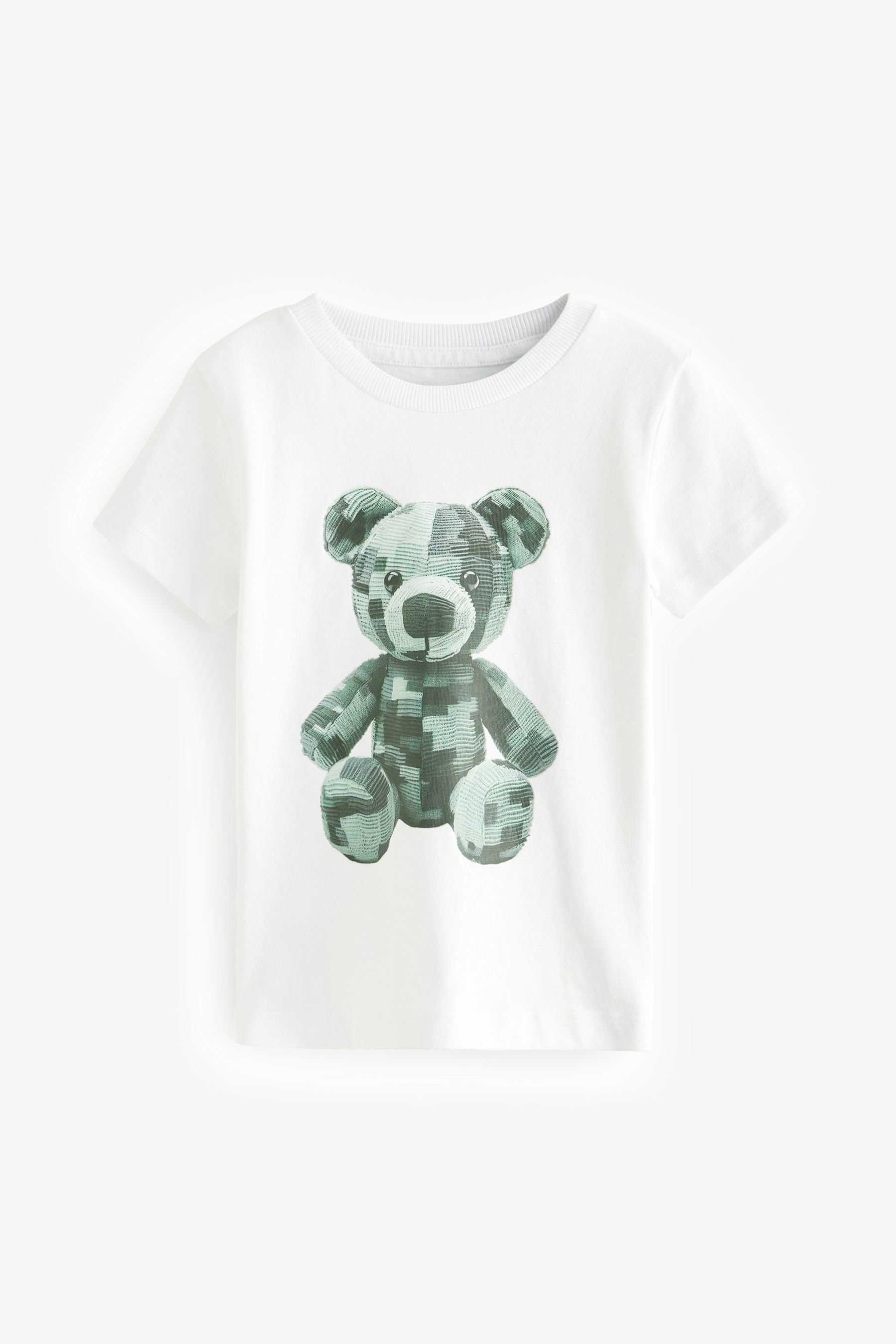 Next T-Shirt Kurzarm-T-Shirt mit Figurenmotiv Pixel White Bear (1-tlg)
