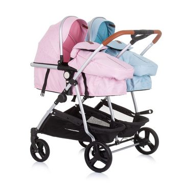 Chipolino Geschwisterwagen Geschwisterkinderwagen Duo Smart, klappbar, umbaubar, verstellbar, Fußsack