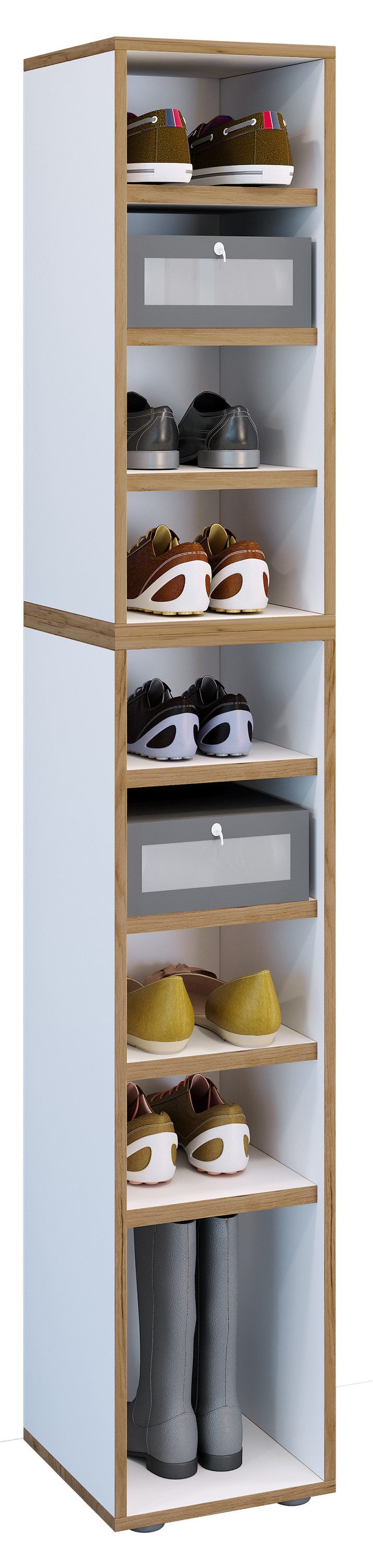 VCM Schuhregal Holz Regal Schuhschrank Schuhregal Salia B30